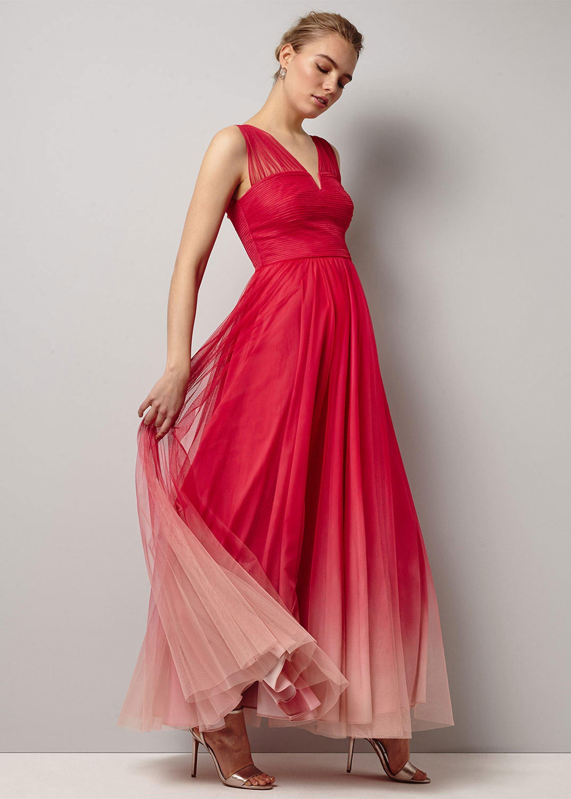 Aya Tulle Dip Dyed Maxi Dress