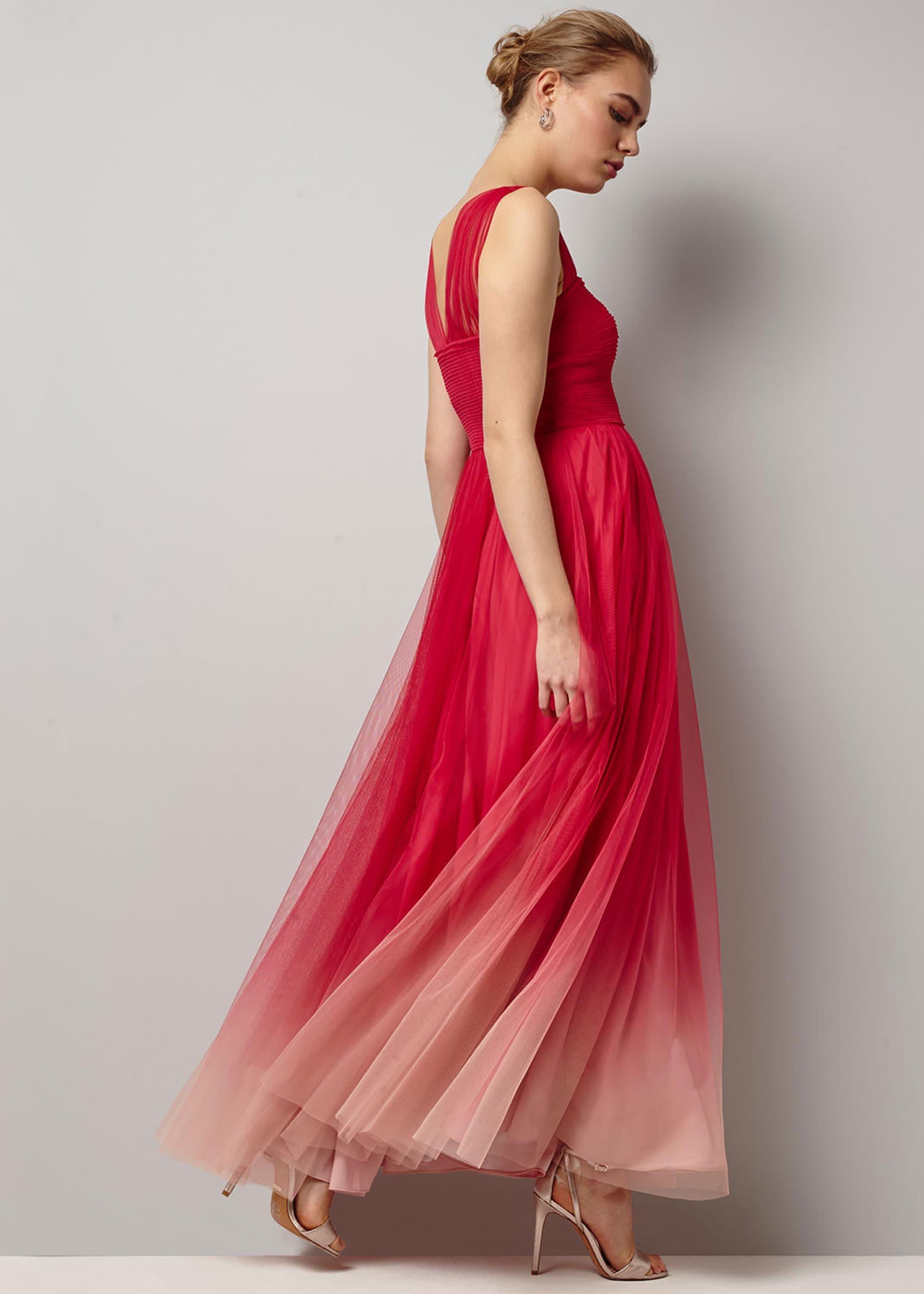 Aya Tulle Dip Dyed Maxi Dress
