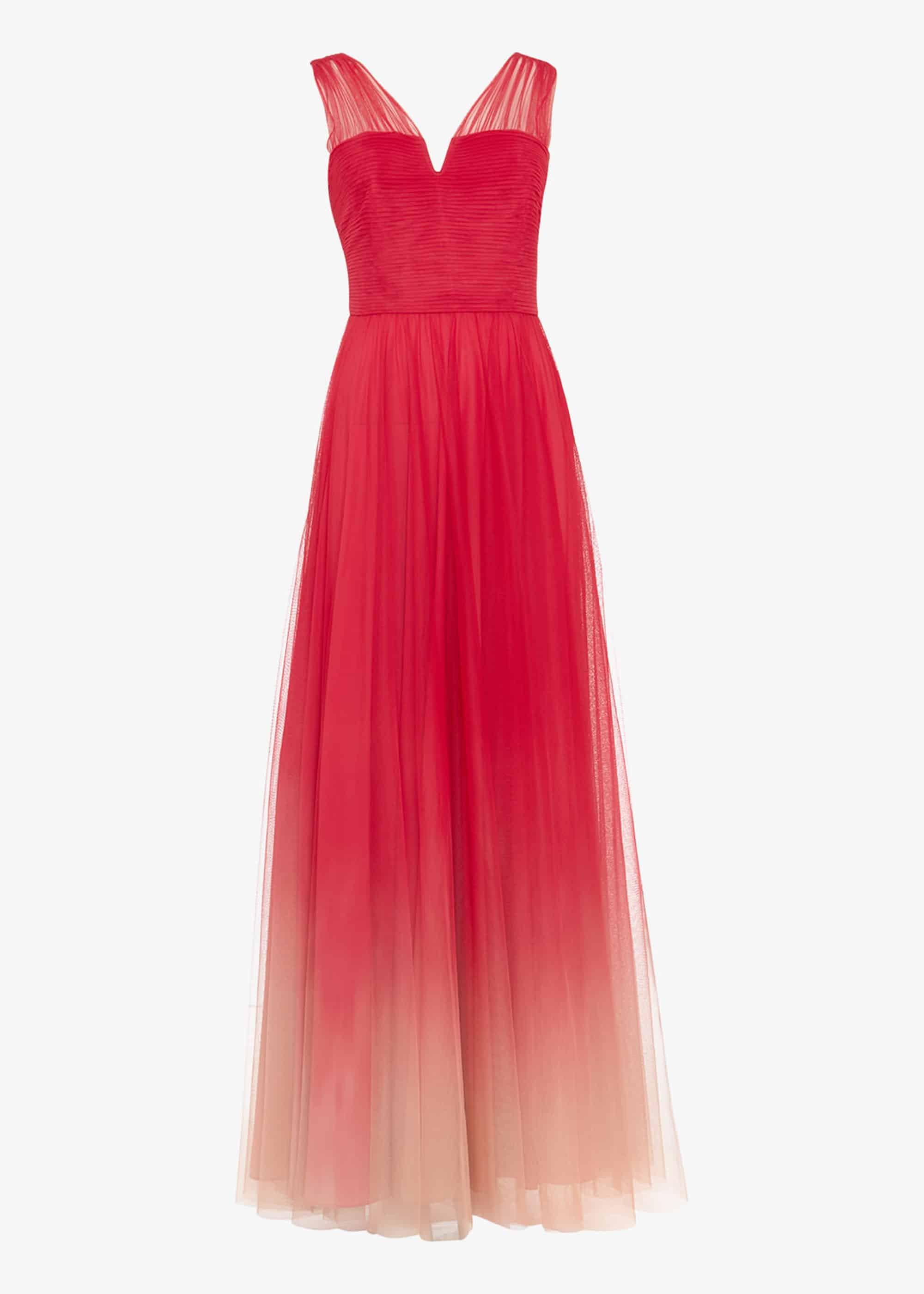 Aya Tulle Dip Dyed Maxi Dress