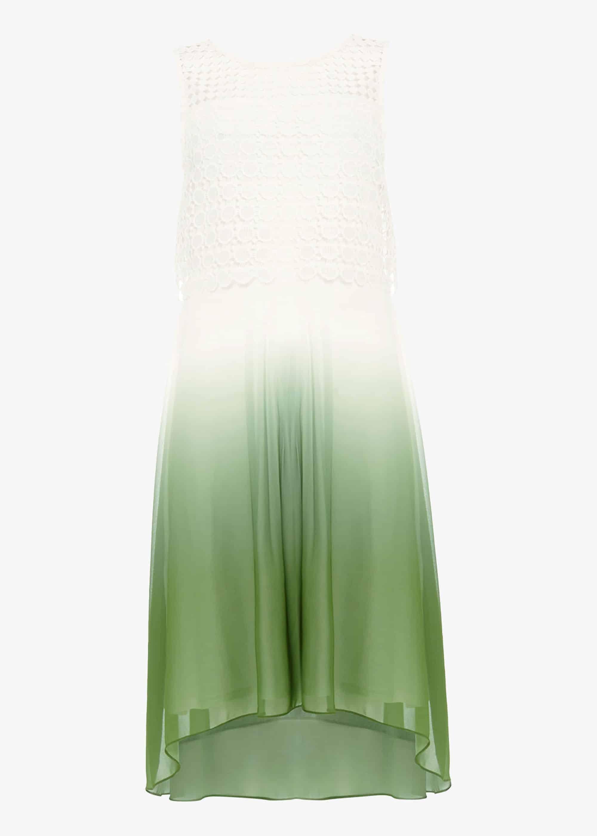 green dip dye dress Aliceanna Green Bubble Peter Pan Collar Dress Medium