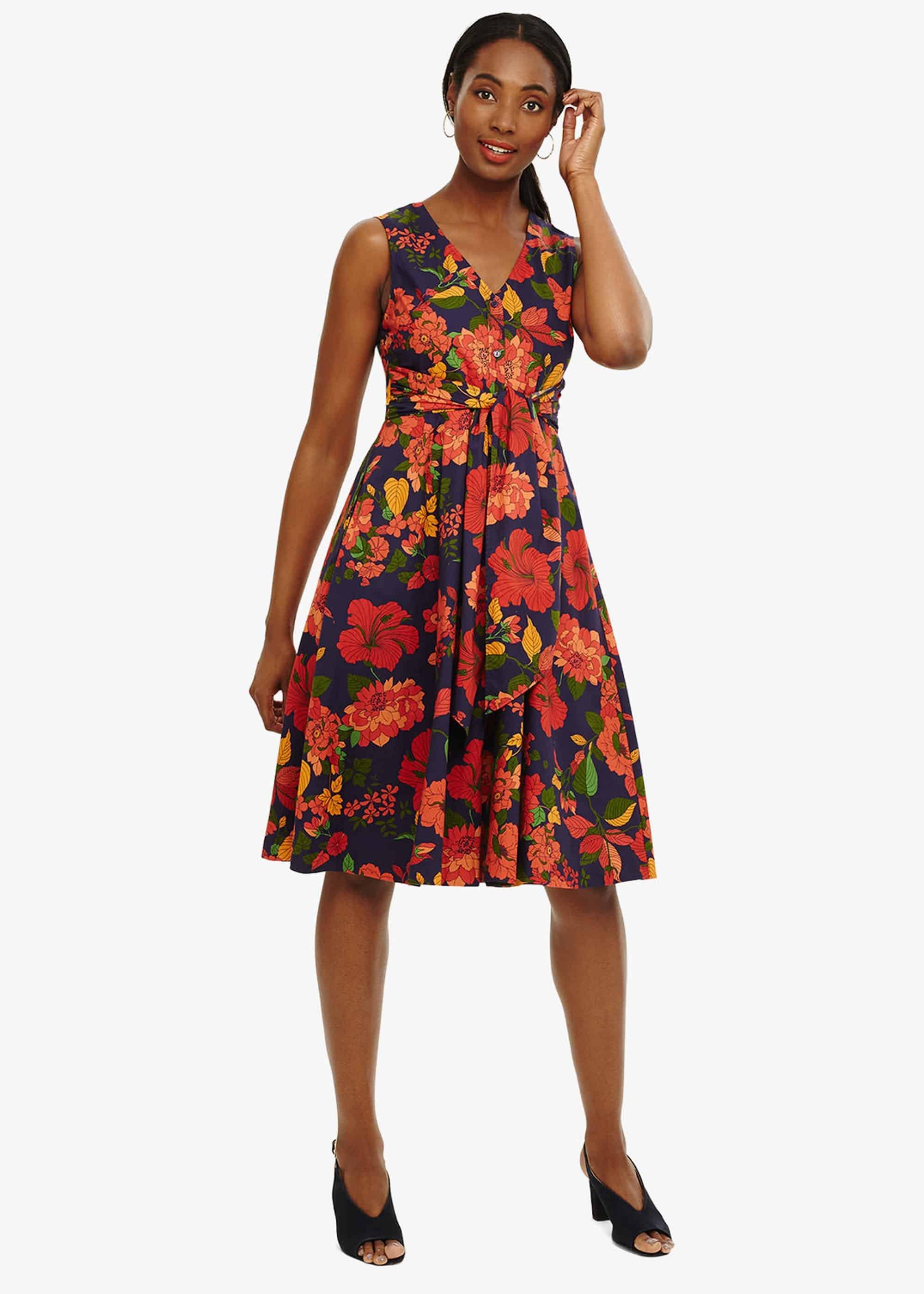 Cilla Floral Fit And Flare Dress