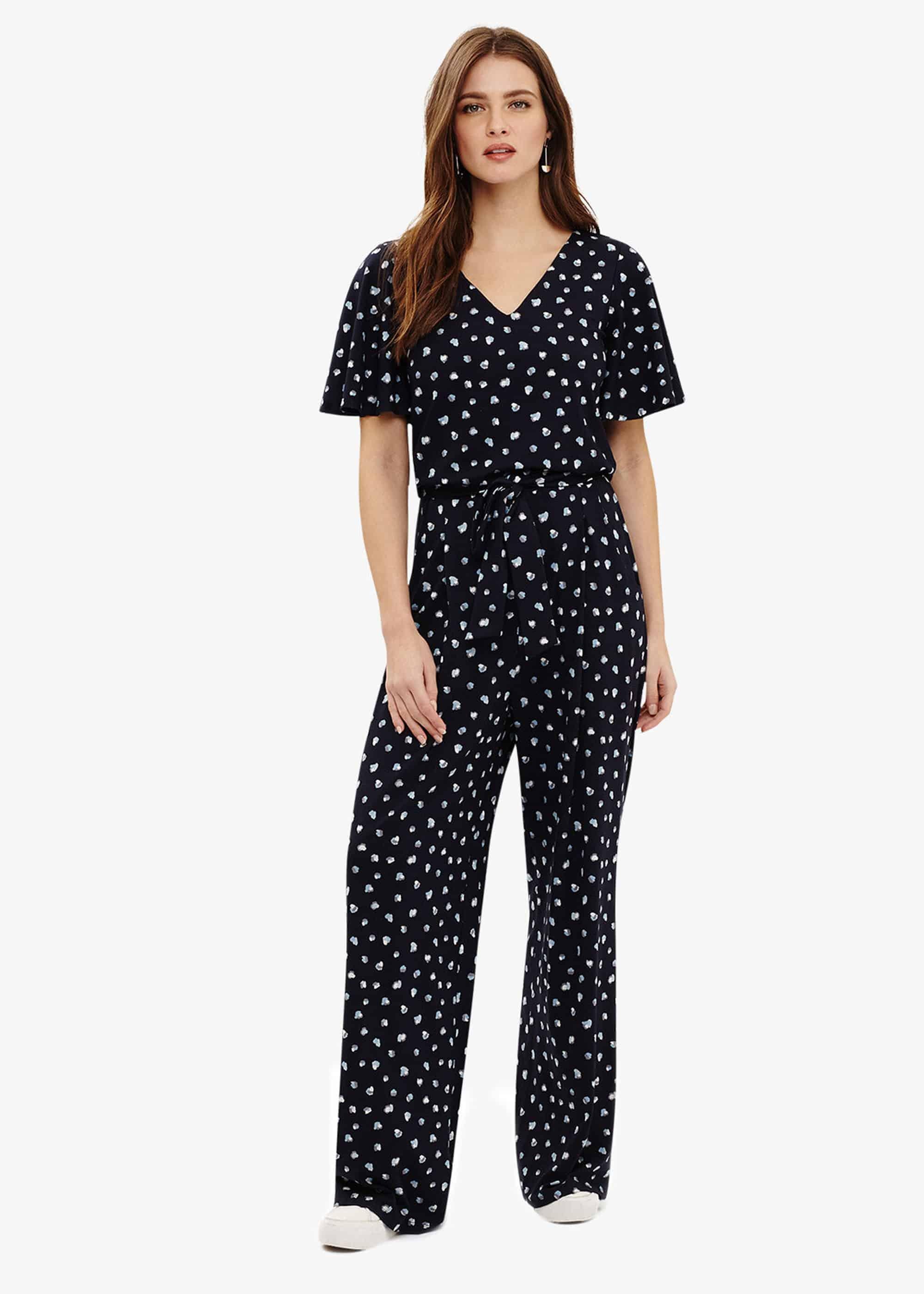 Laila Spot Print Jumpsuit