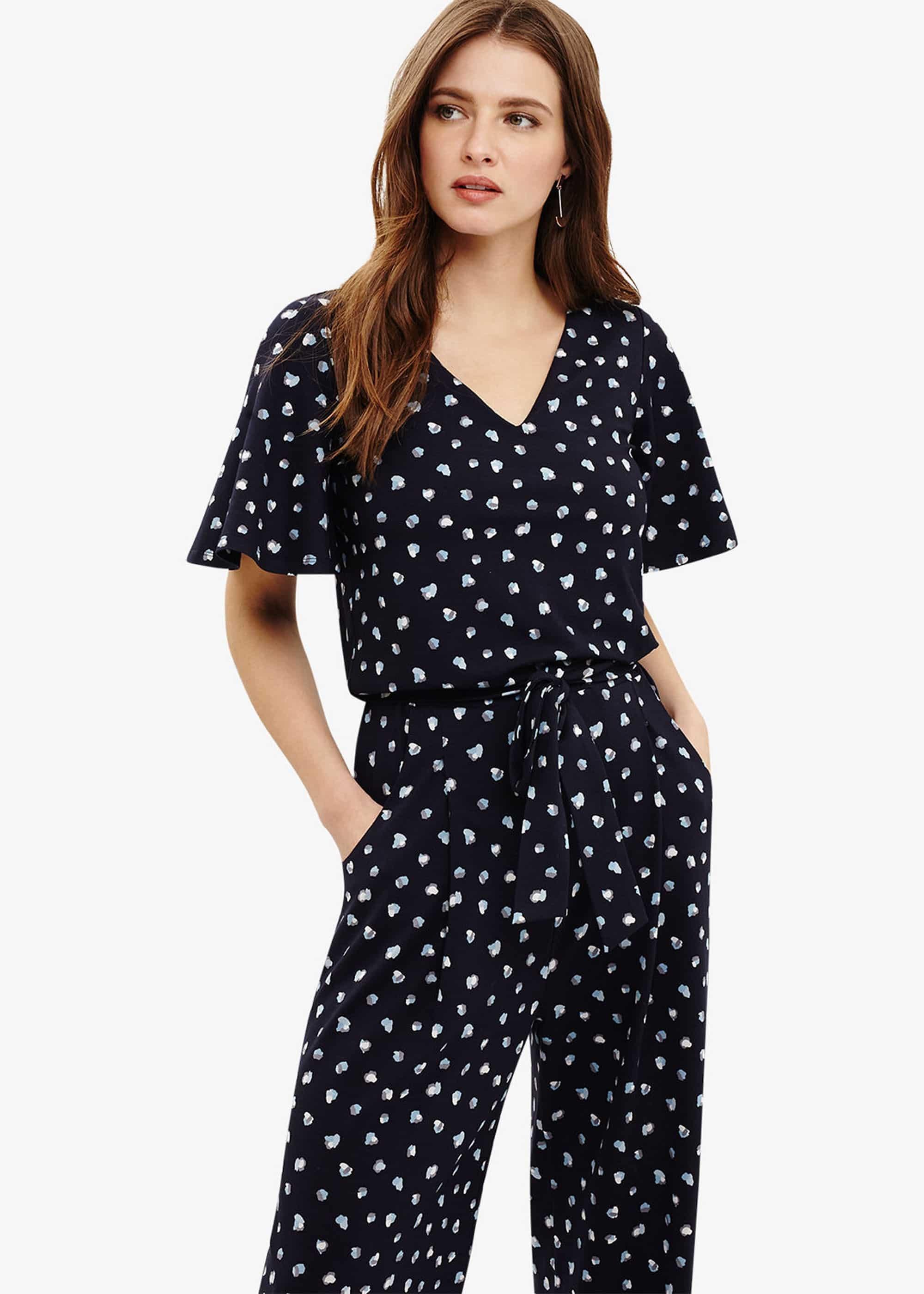 Laila Spot Print Jumpsuit