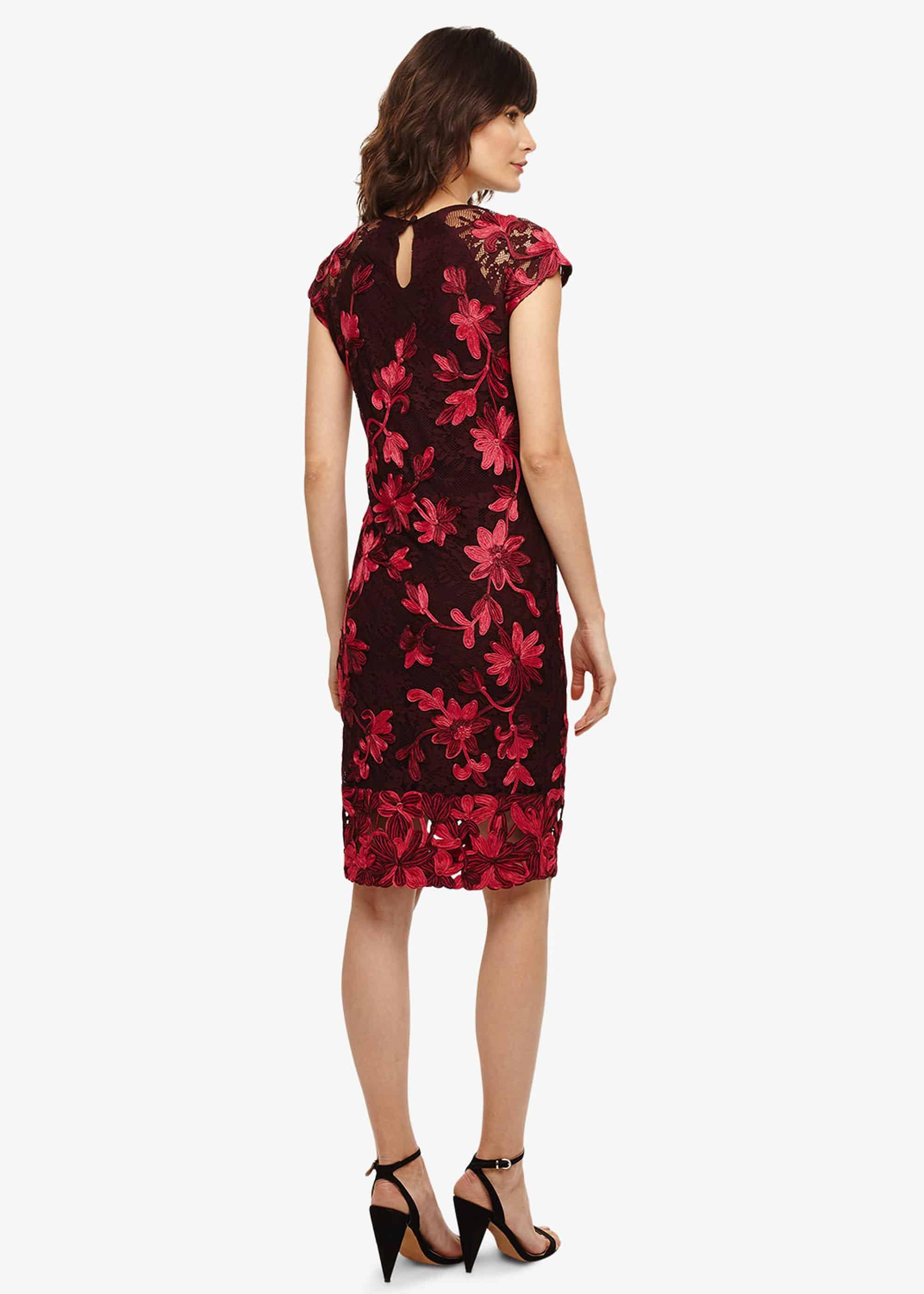 Chrissy Tapework Lace Dress