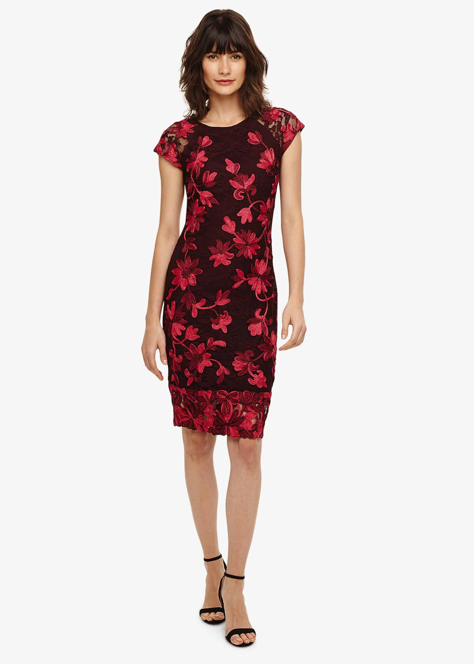 Chrissy Tapework Lace Dress