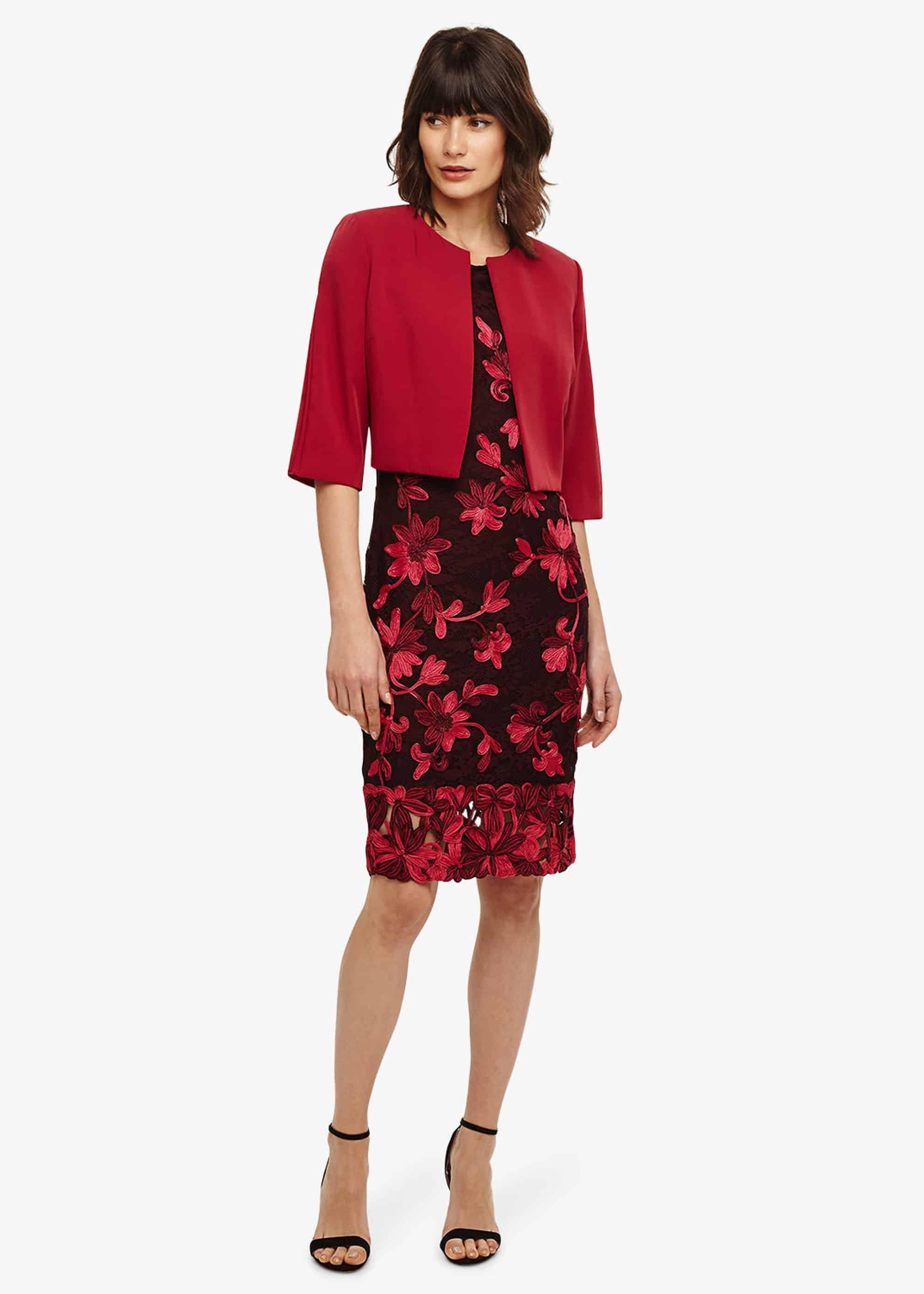 Chrissy Tapework Lace Dress