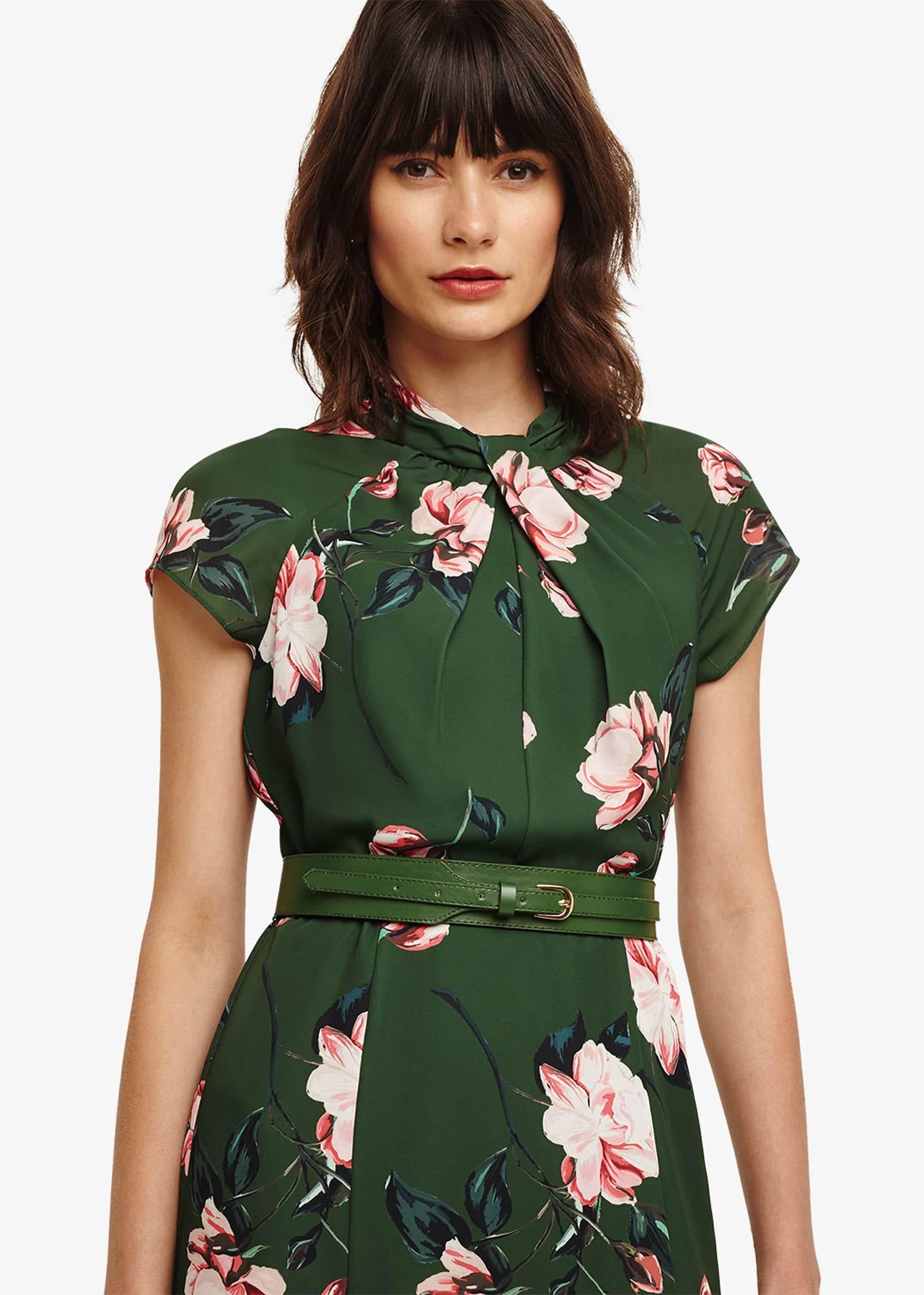 Helena Floral Belted Dress