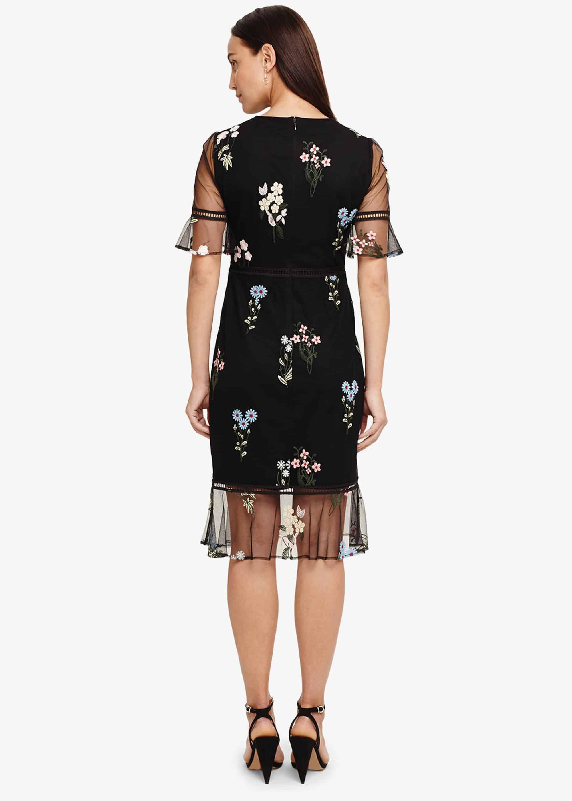 Ditsy Embroidered Dress