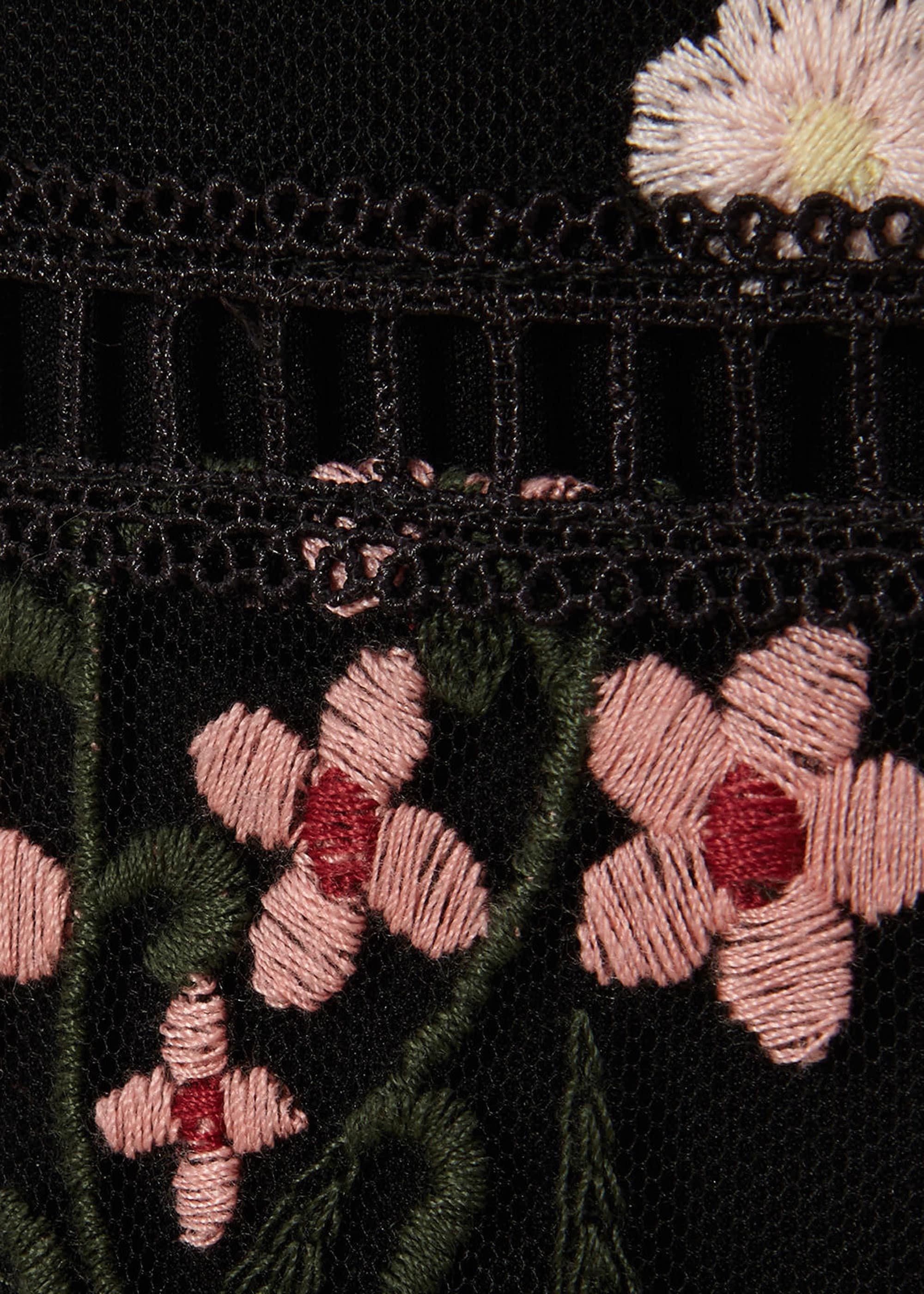 Ditsy Embroidered Dress