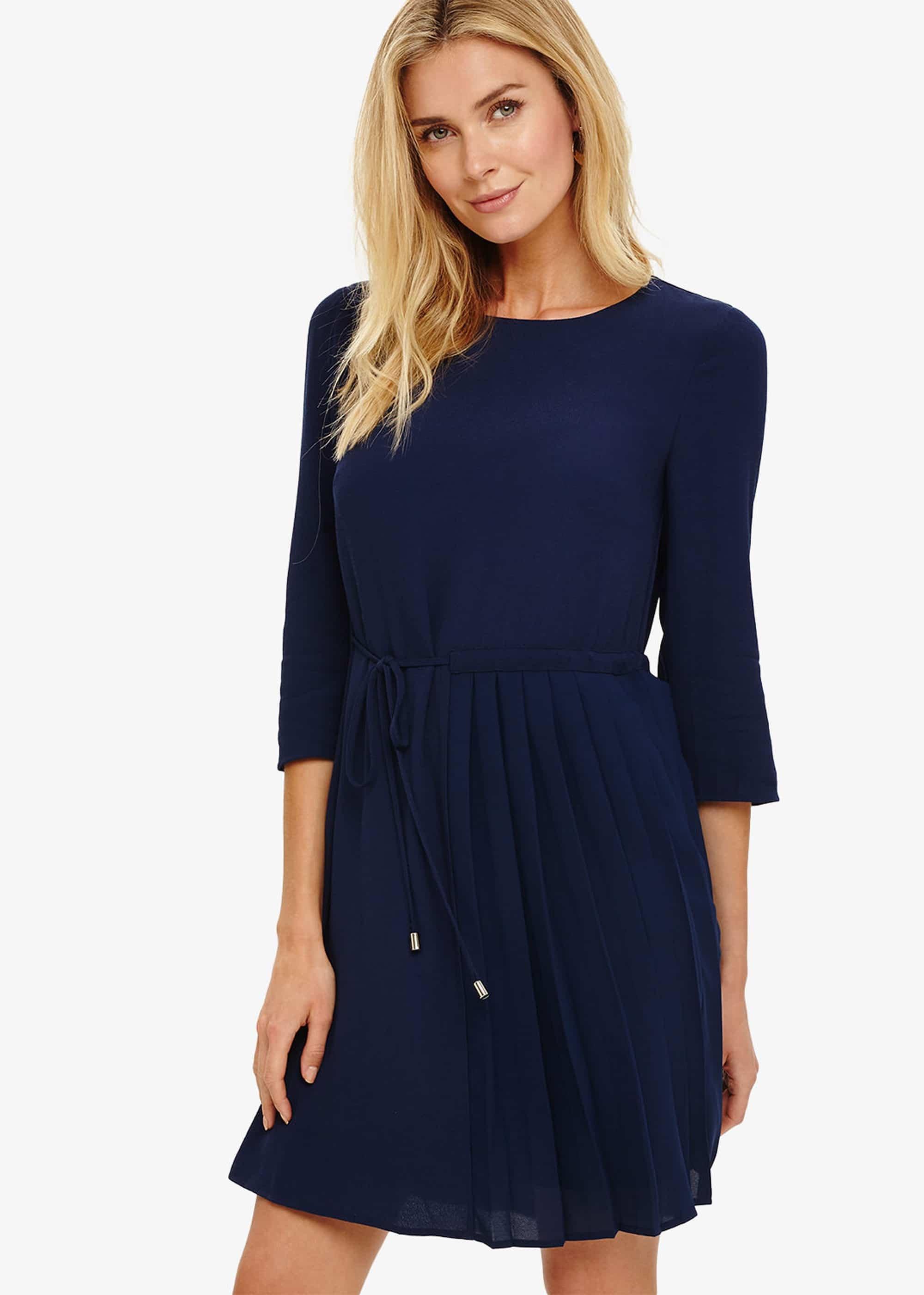 Michelle Side Pleat Dress
