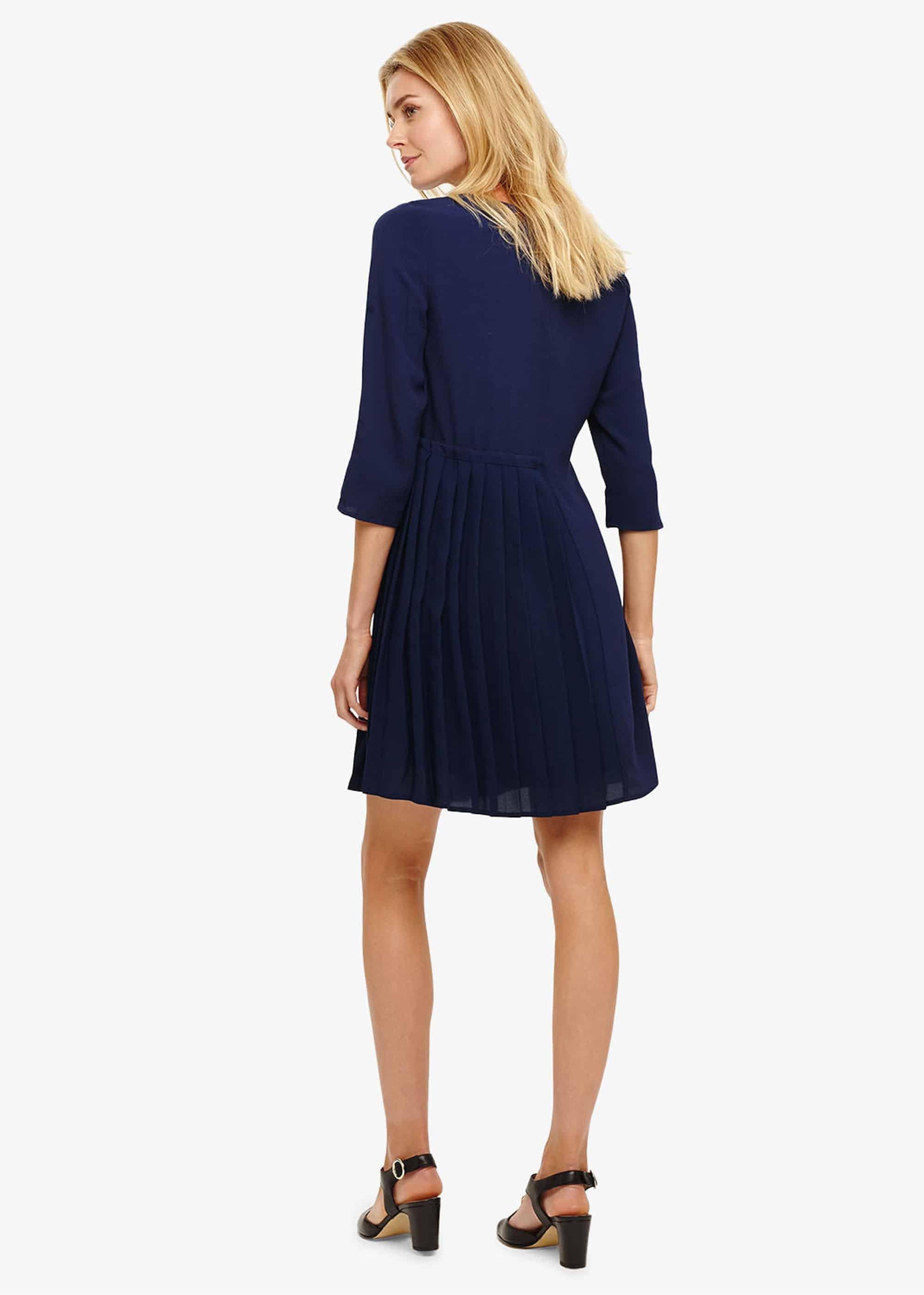 Michelle Side Pleat Dress