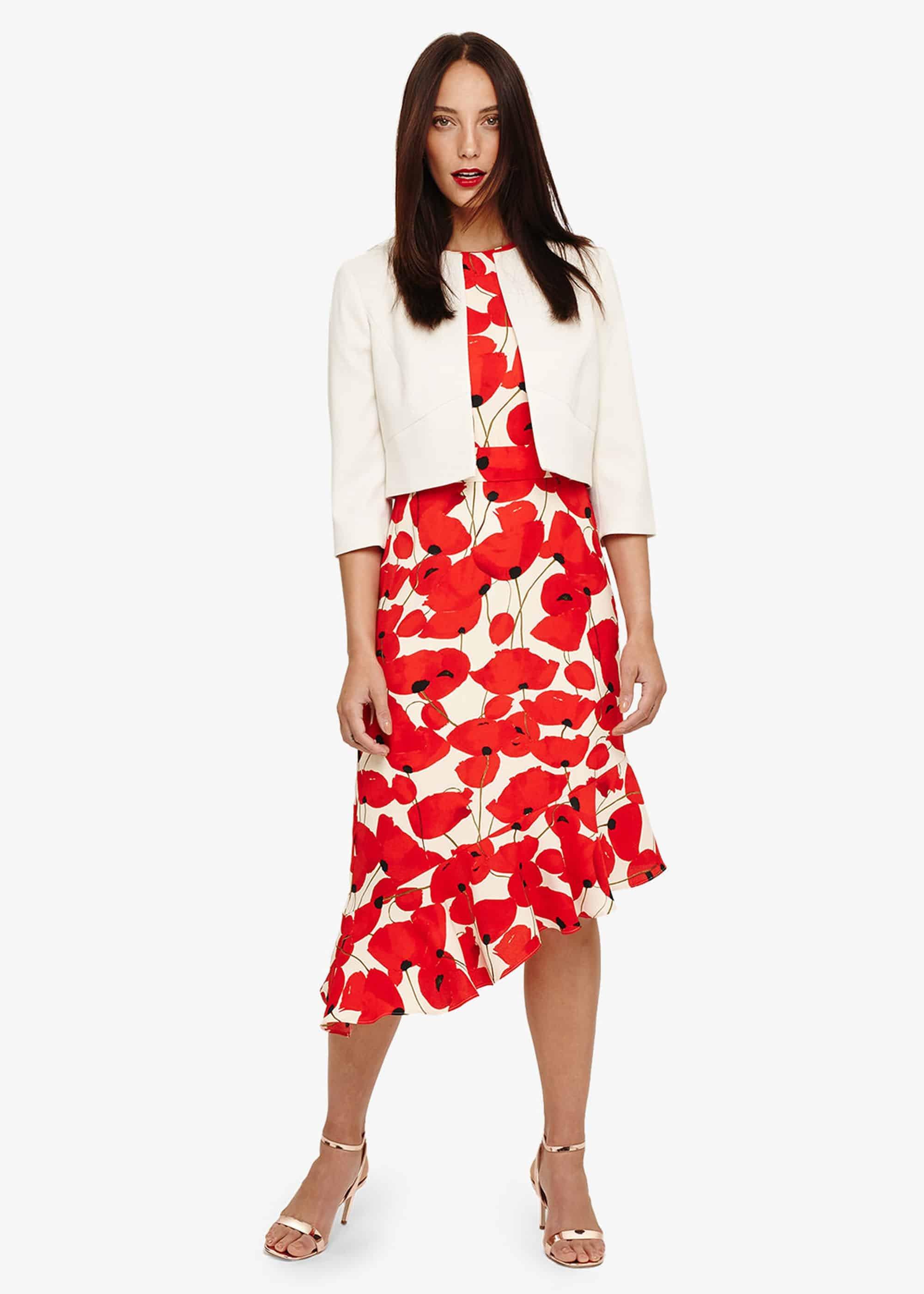 phase eight red poppy dress PHASE EIGHT Poppy Burnout Dress