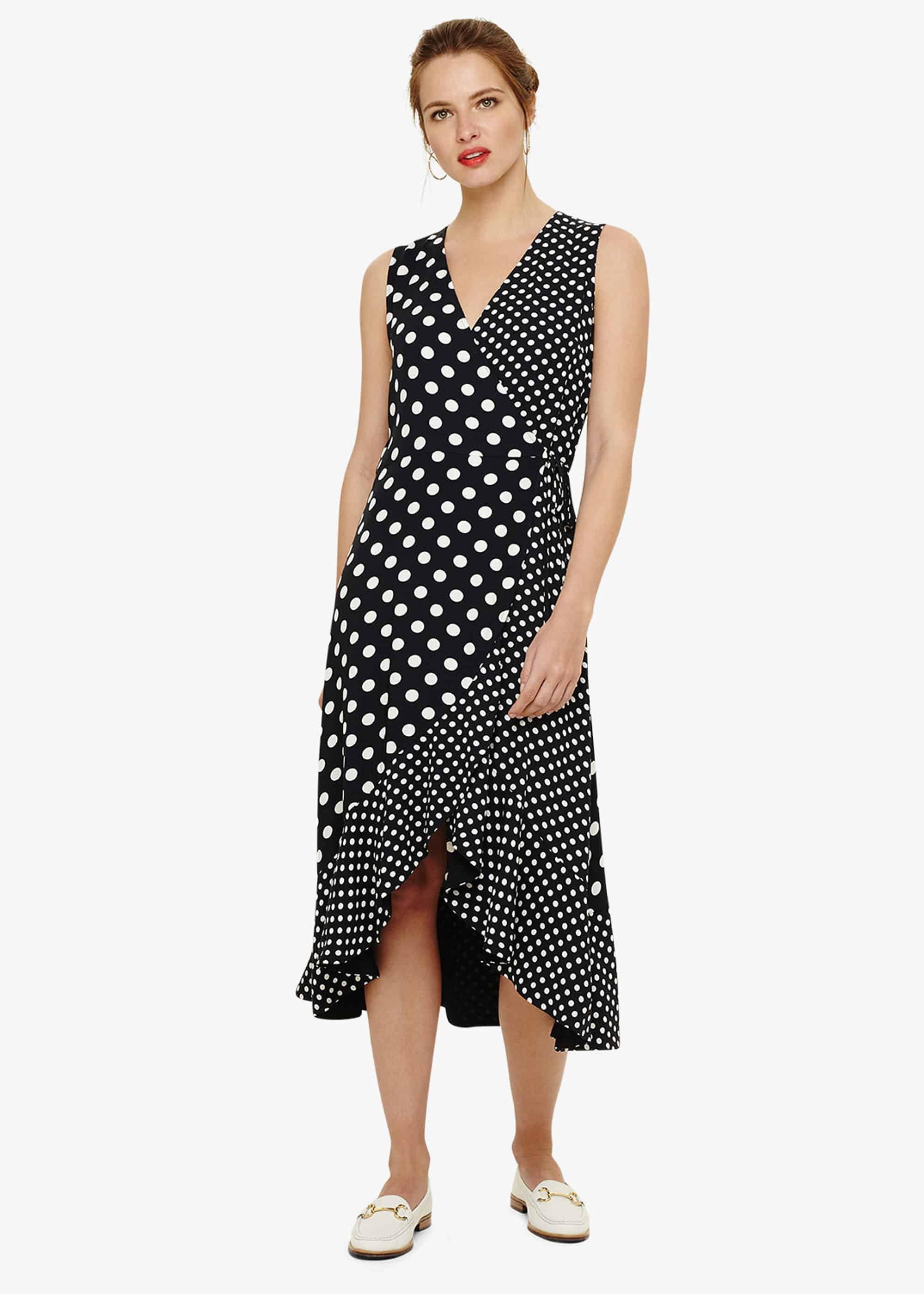 Bea Spot Wrap Dress