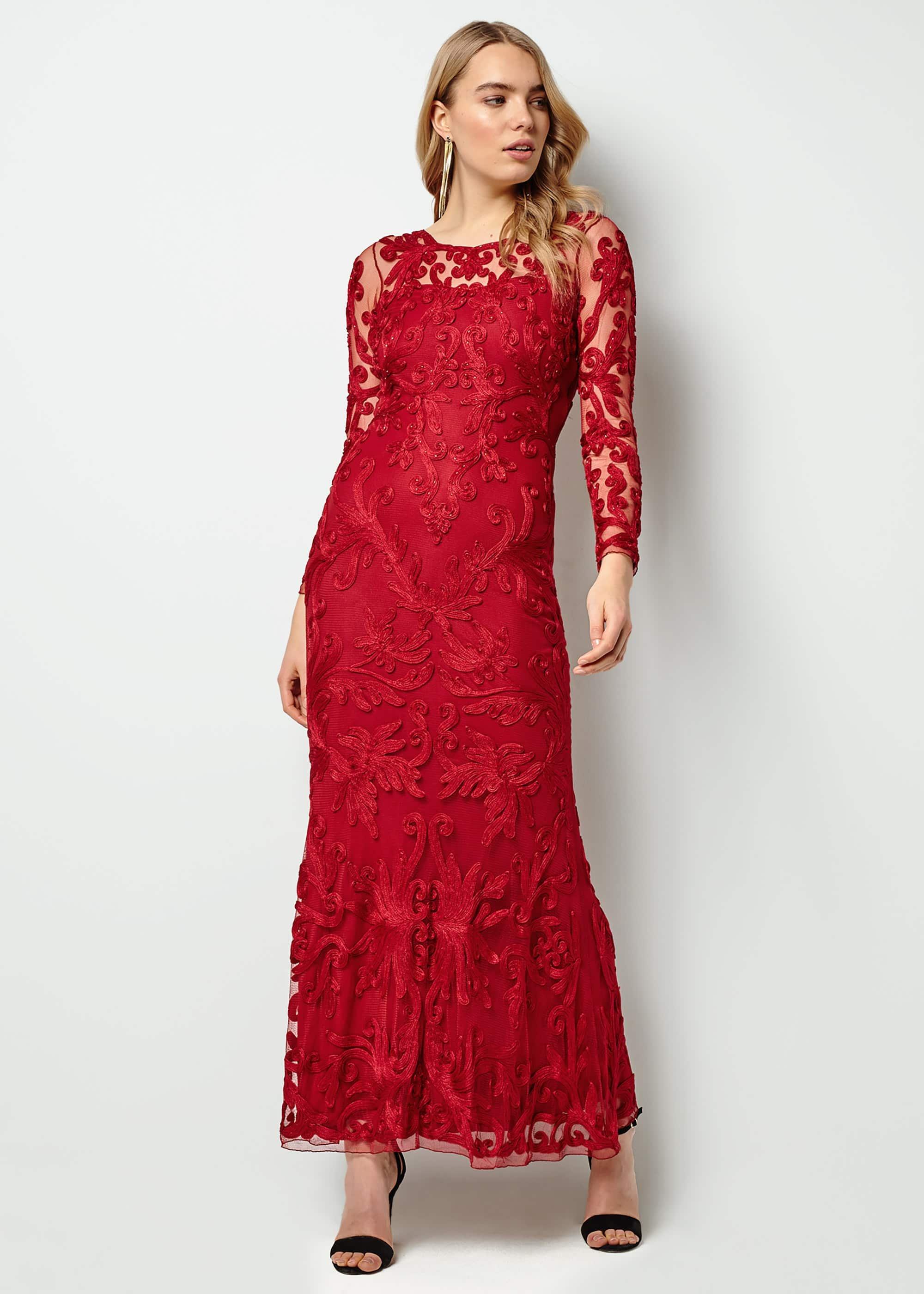 Aubree Tapework Lace Maxi Dress