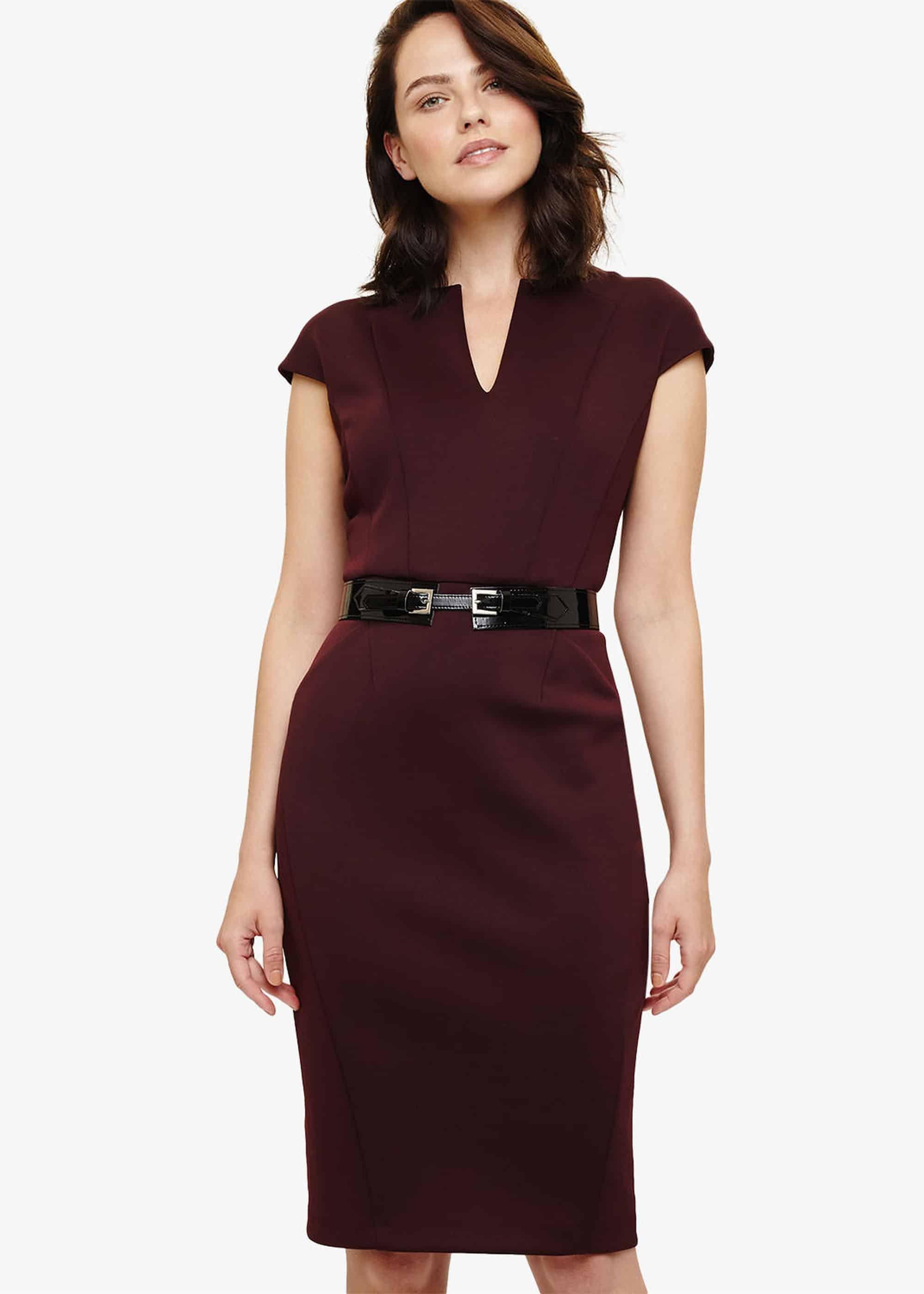 Abby Belted Scuba Dress