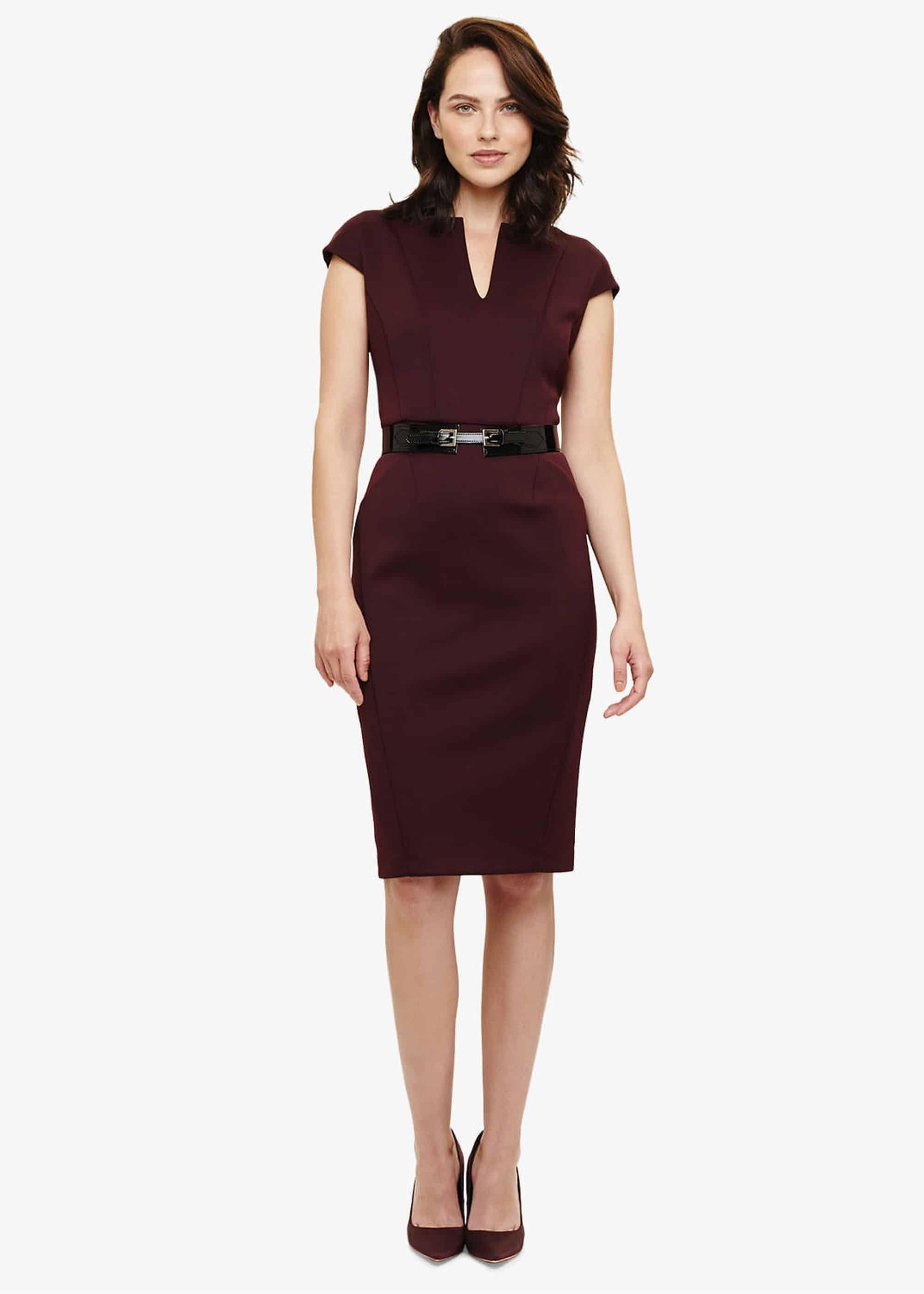 Abby Belted Scuba Dress