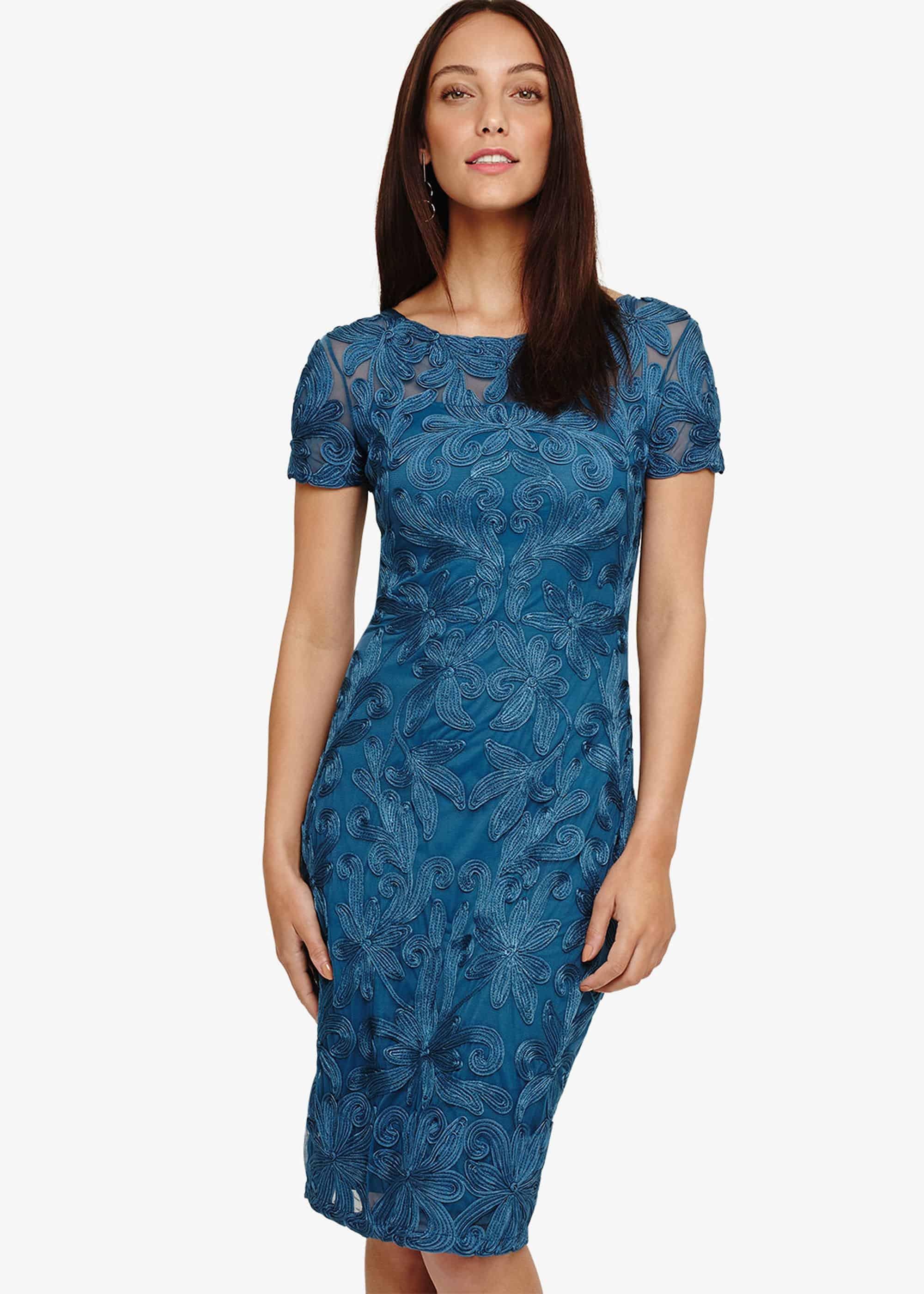 Indra Tapework Lace Dress