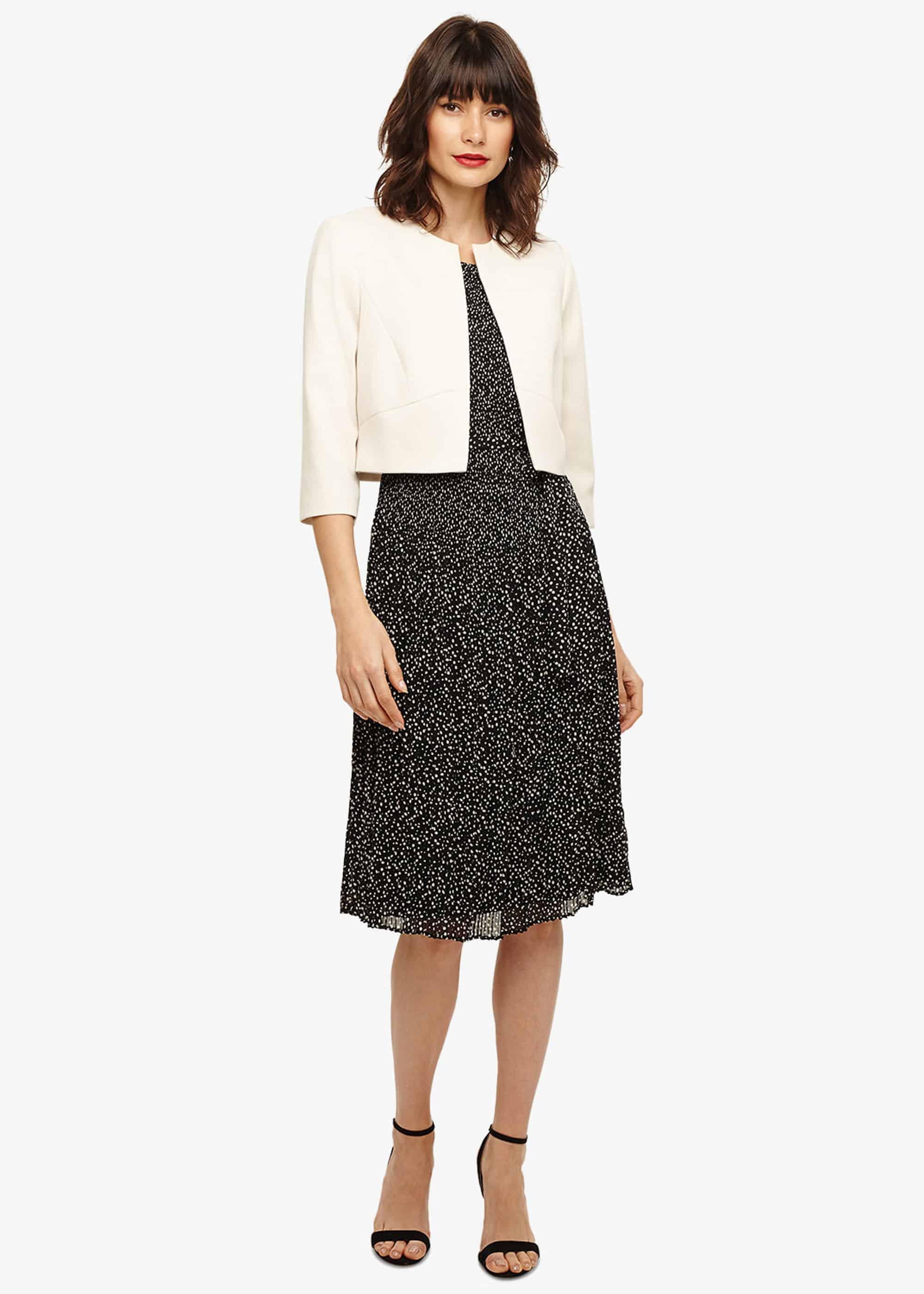 Kata Spot Pleat Dress