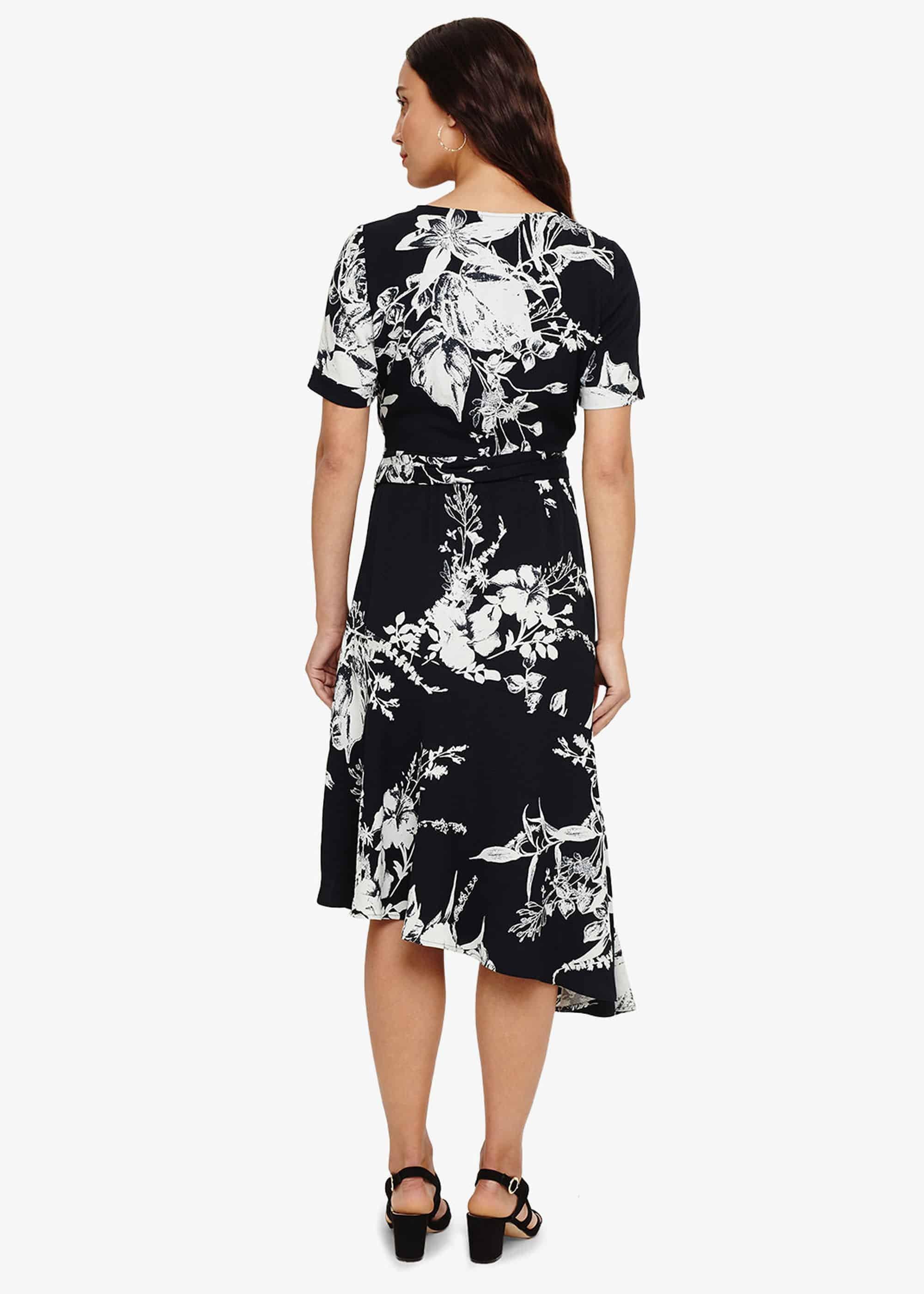 Evadine Printed Wrap Dress