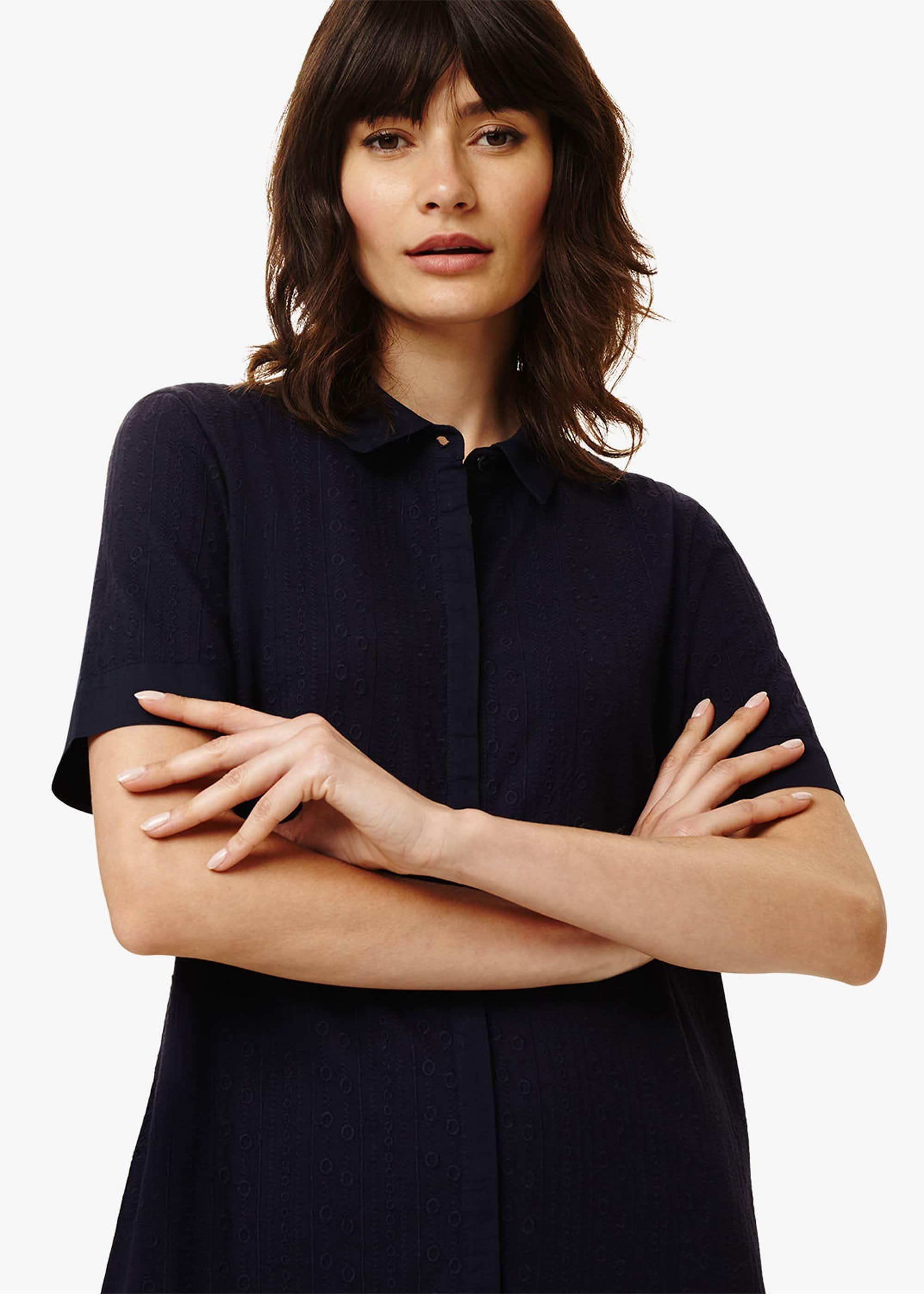 Evelyn Embroidered Shirt Dress