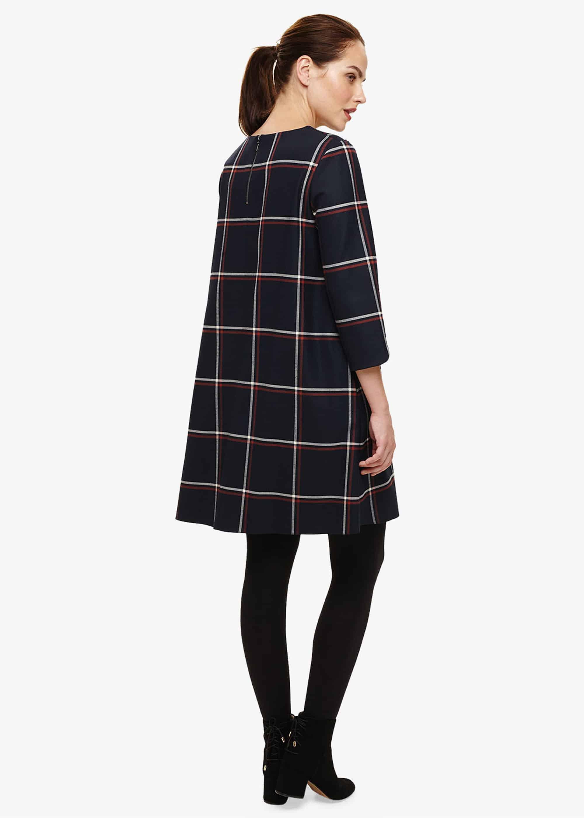 Daya Check Swing Tunic Dress