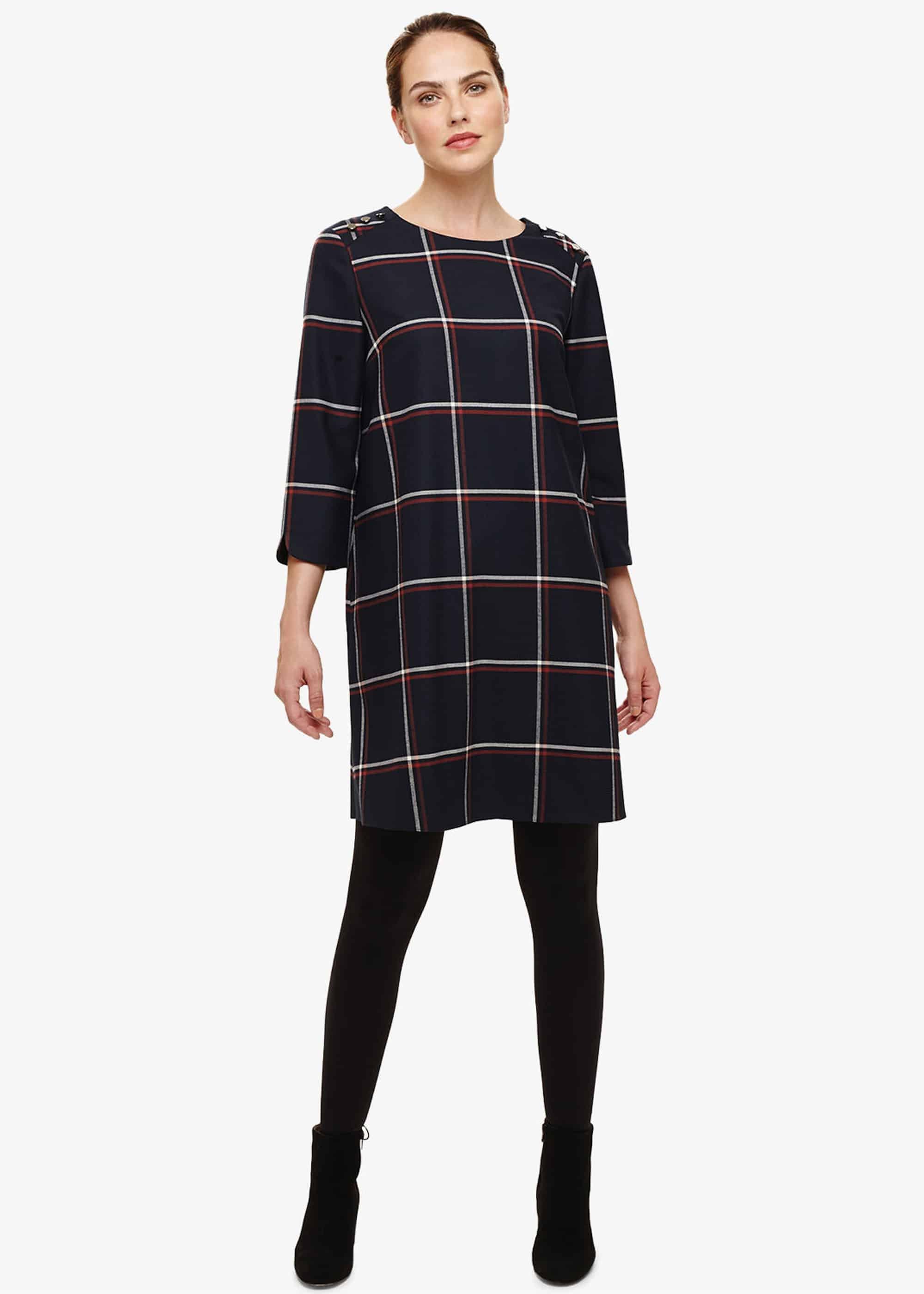 Daya Check Swing Tunic Dress