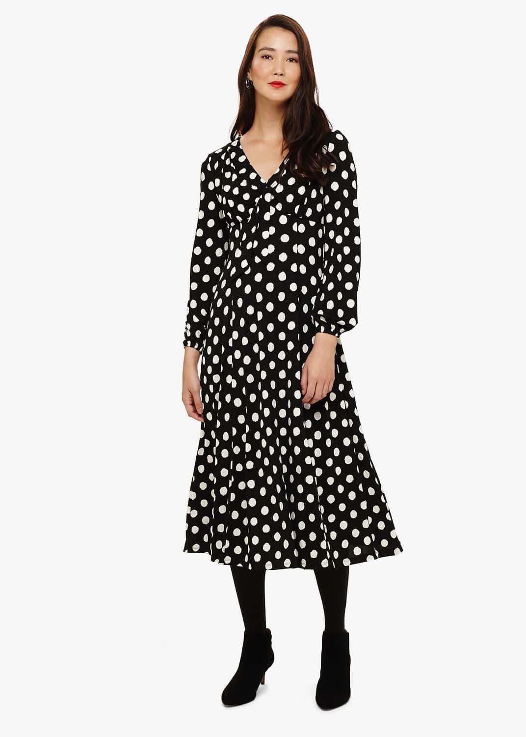 Siana Spot Midi Dress