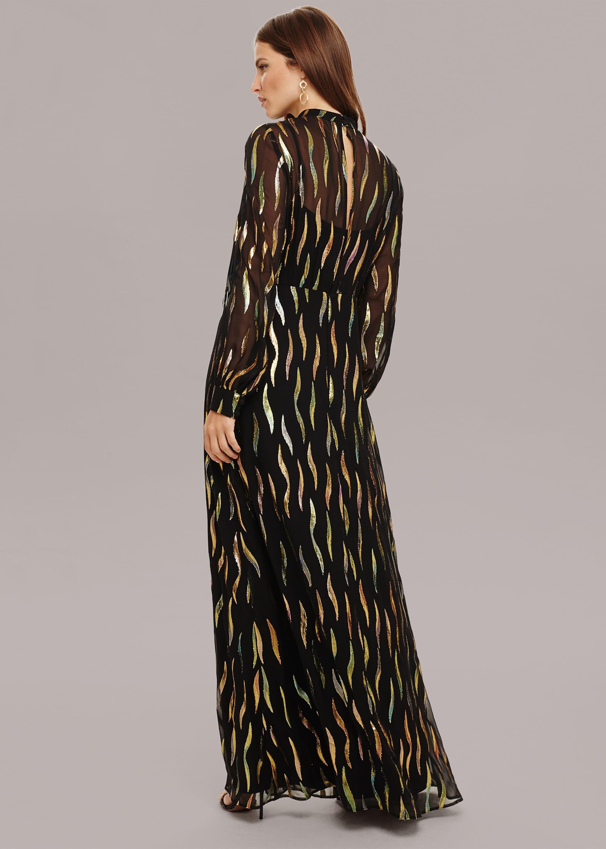 Penny Shimmer Silk Maxi Dress