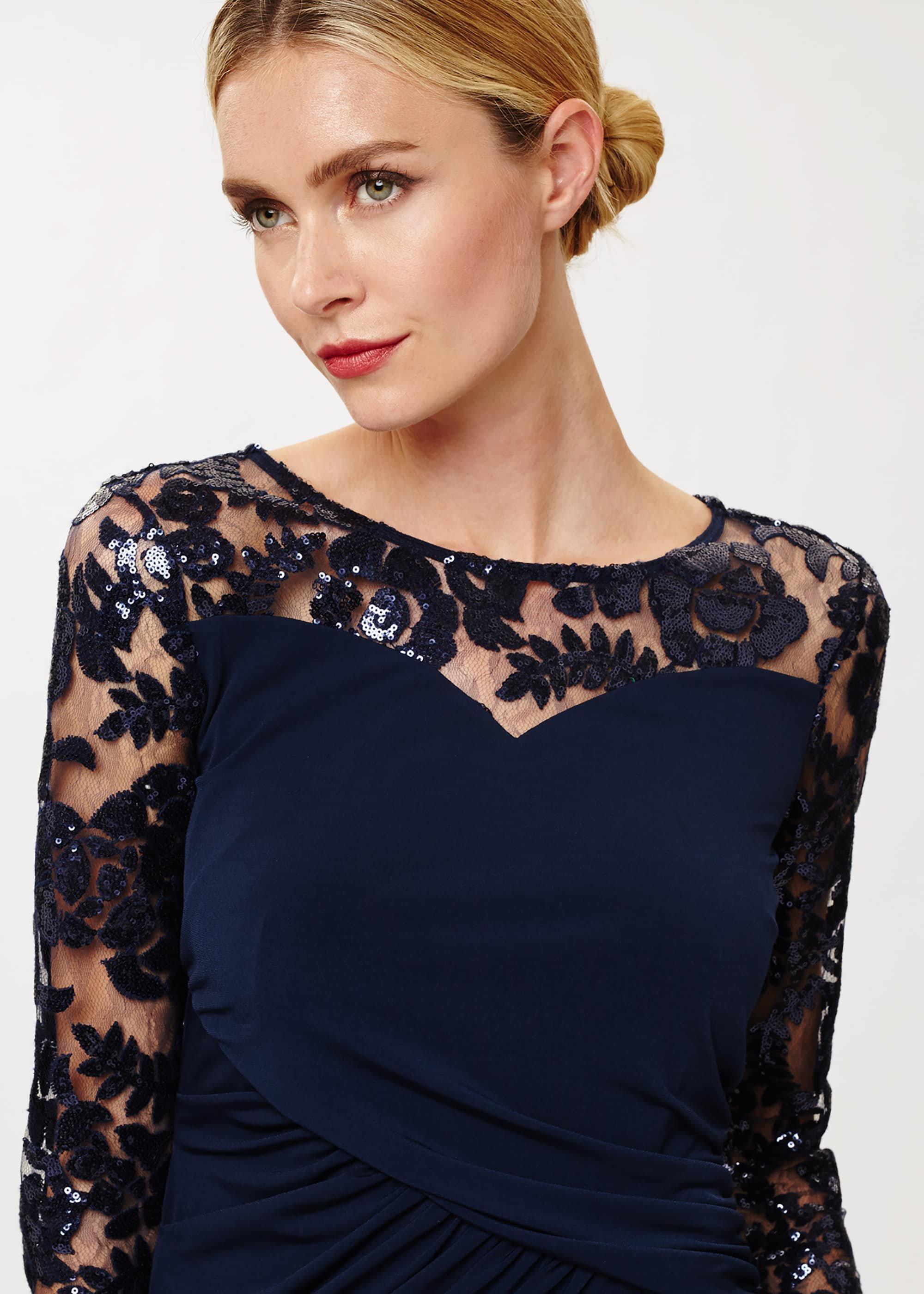 Daniela Sequin Sleeve Maxi Dress