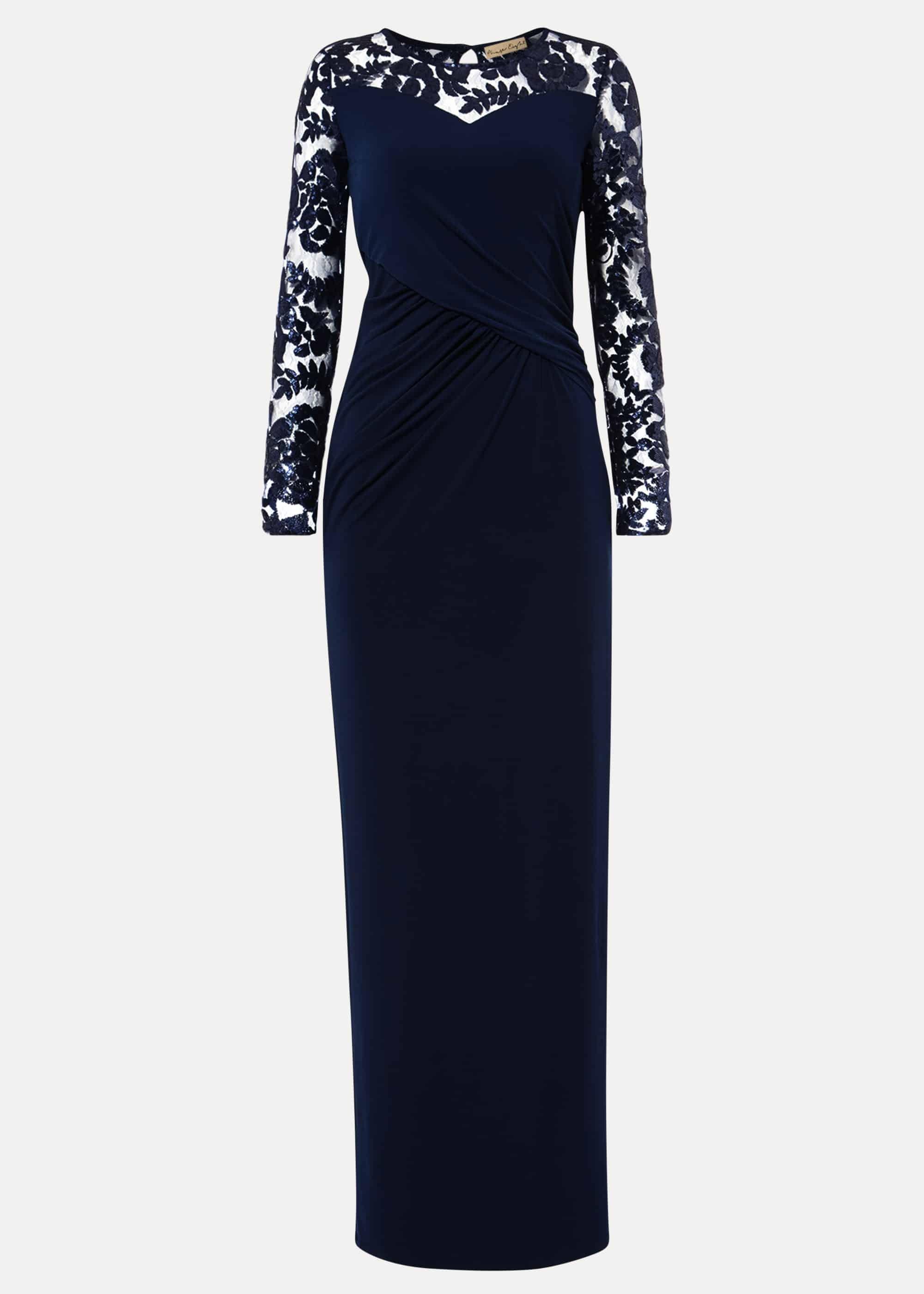 Daniela Sequin Sleeve Maxi Dress