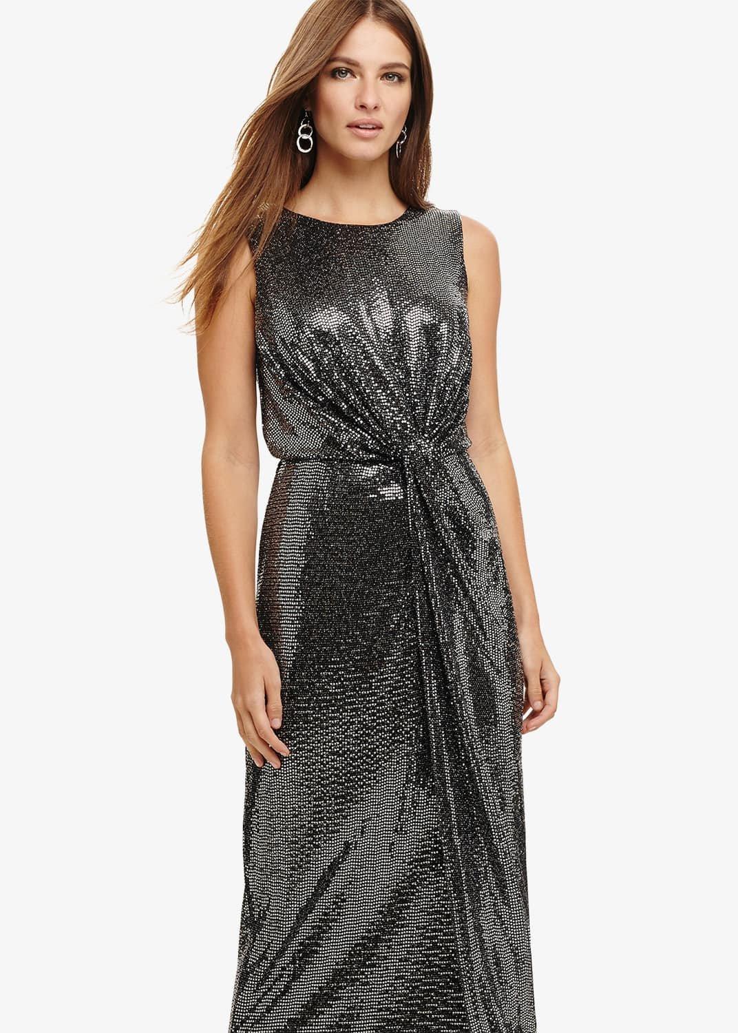 Dahlia Shimmer Twist Maxi Dress