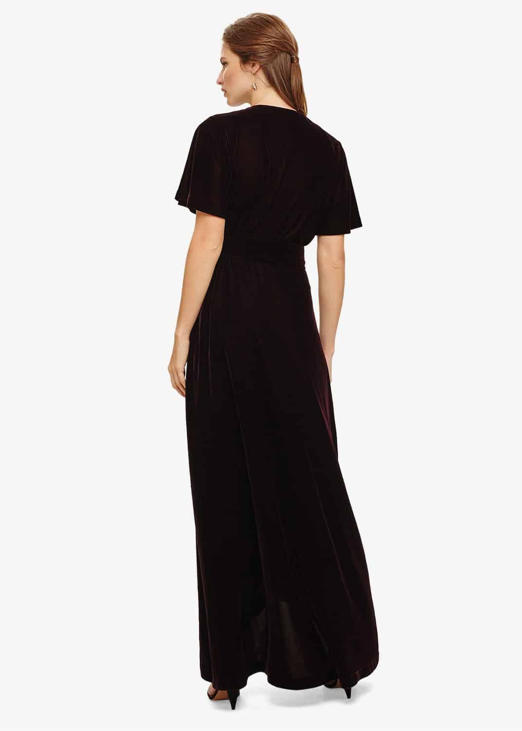 Kiki Velvet Wrap Maxi Dress