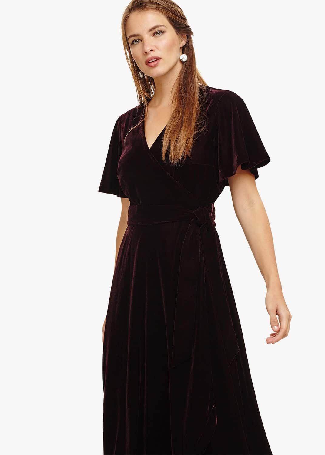 Kiki Velvet Wrap Maxi Dress