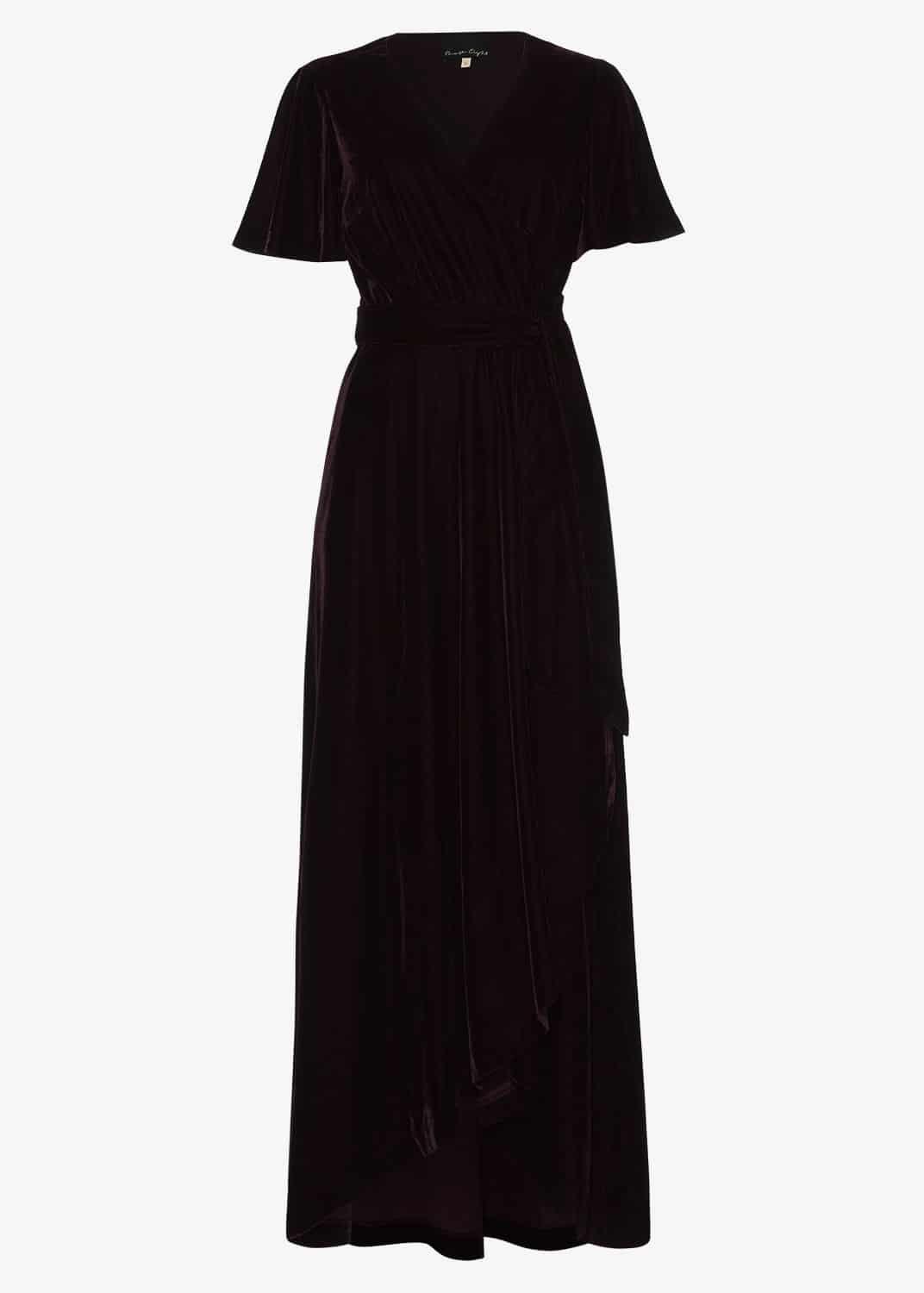 Kiki Velvet Wrap Maxi Dress