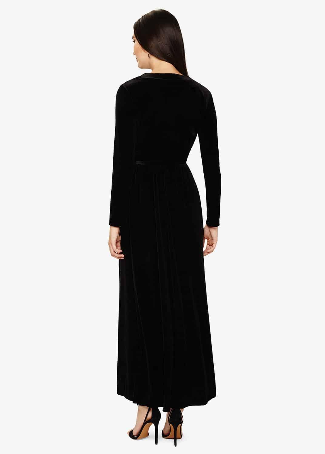 Valeria Velvet Wrap Maxi Dress