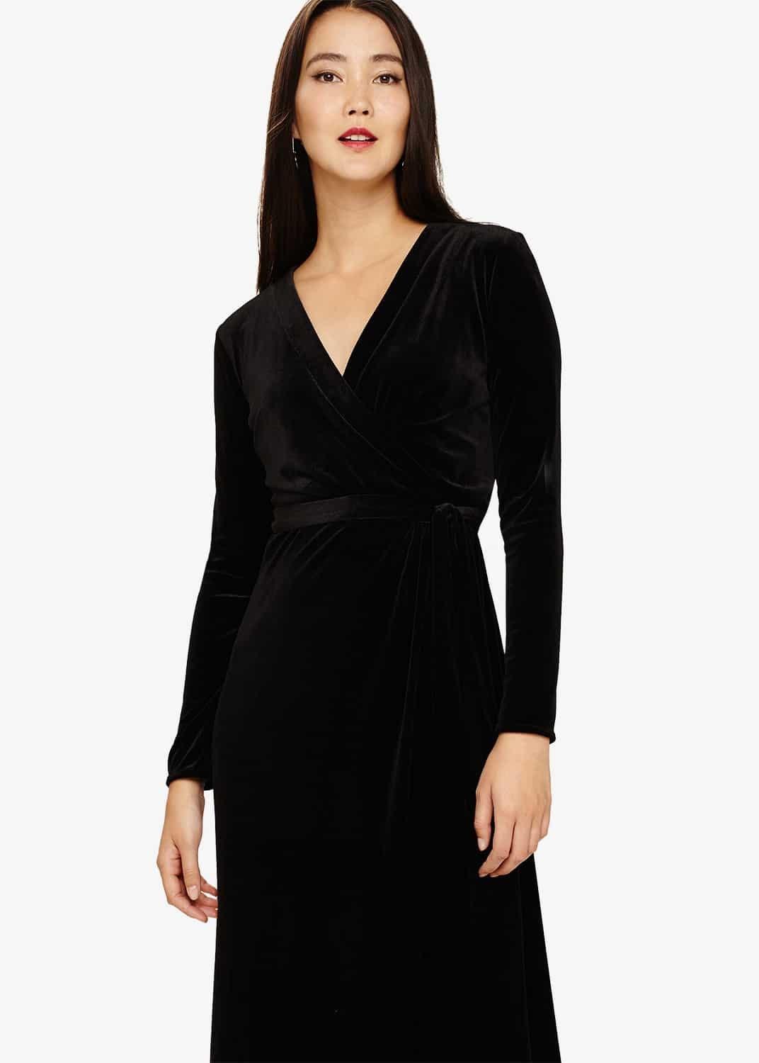 Valeria Velvet Wrap Maxi Dress
