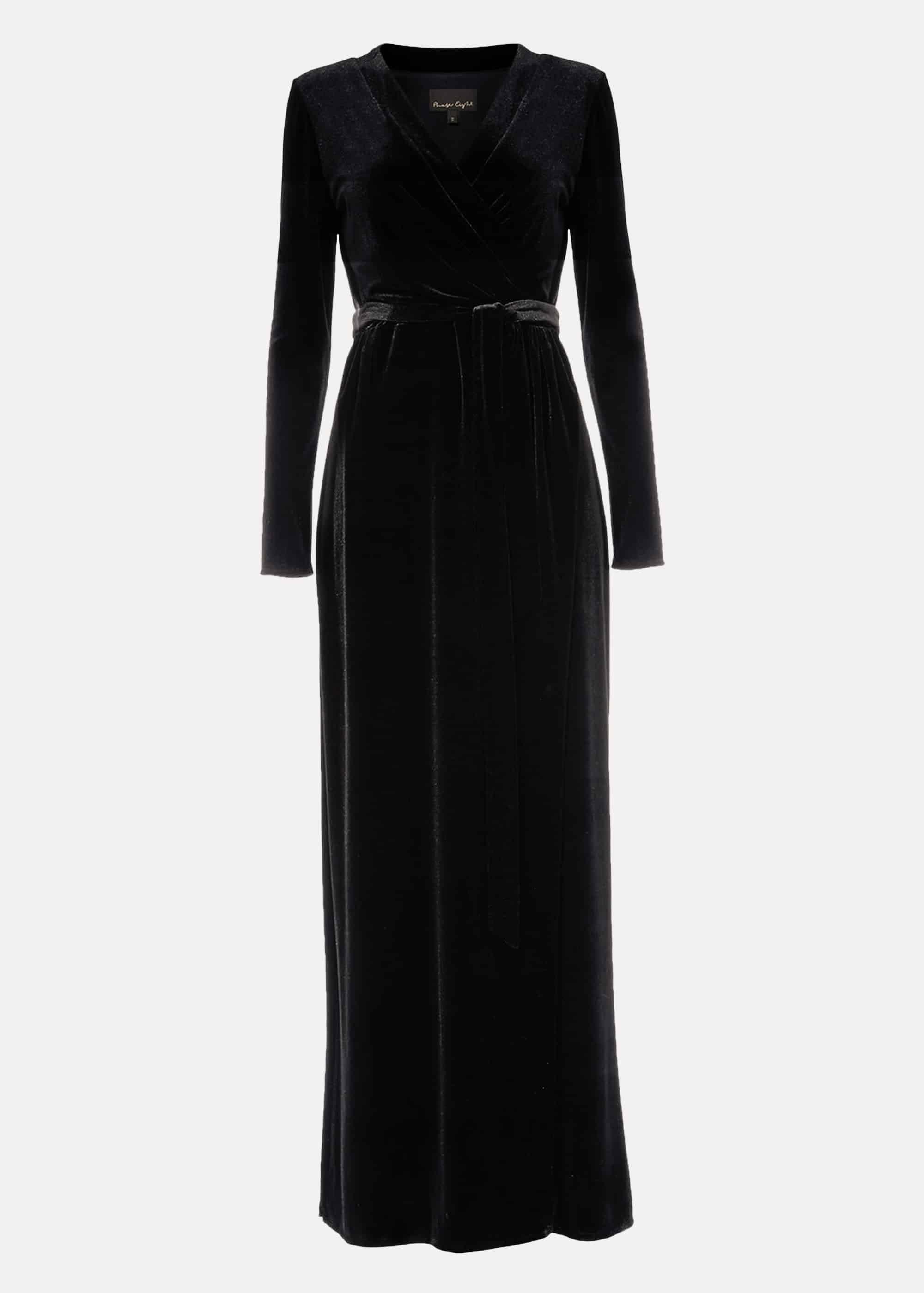 Valeria Velvet Wrap Maxi Dress