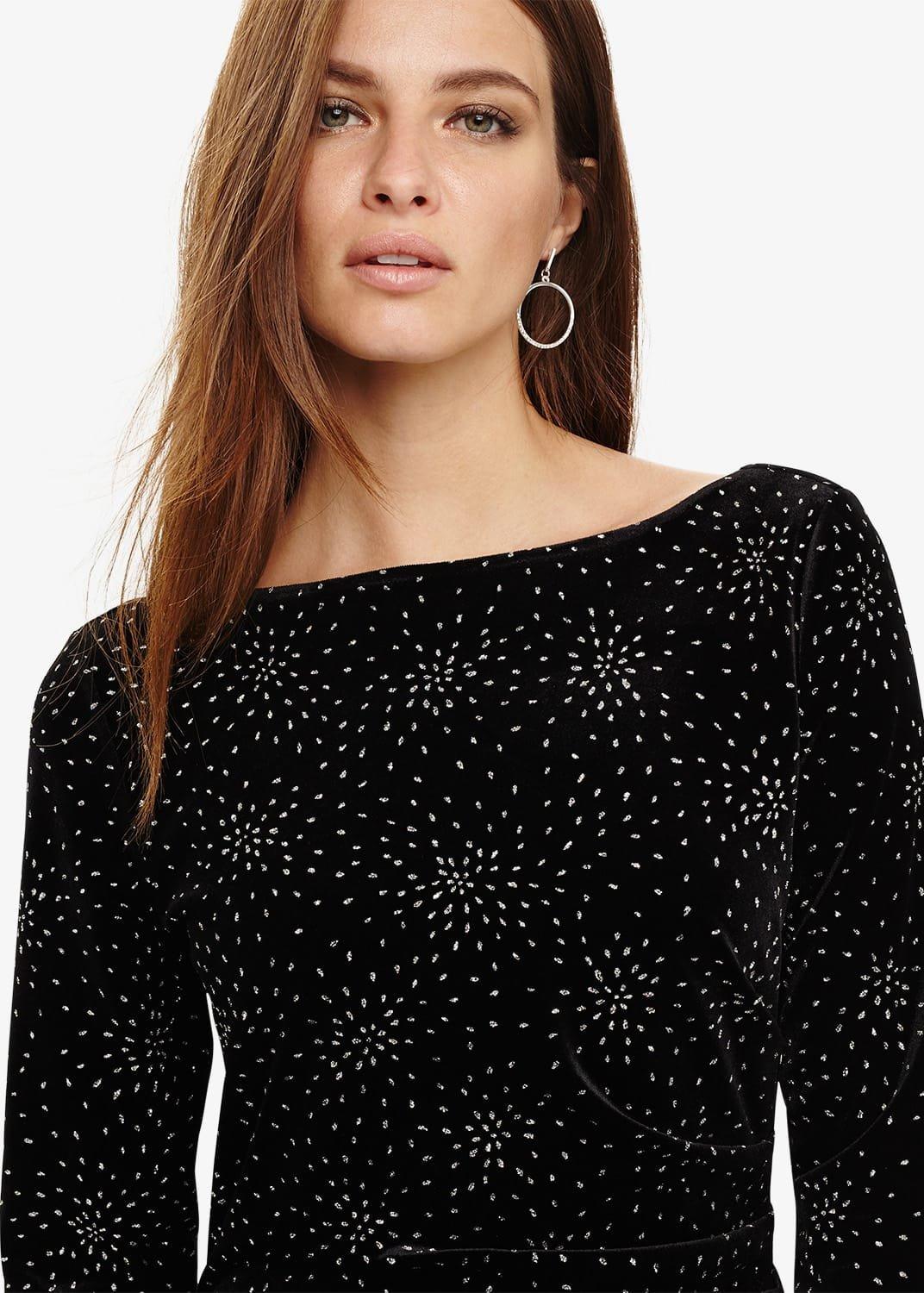 Luisa Twinkle Velvet Dress