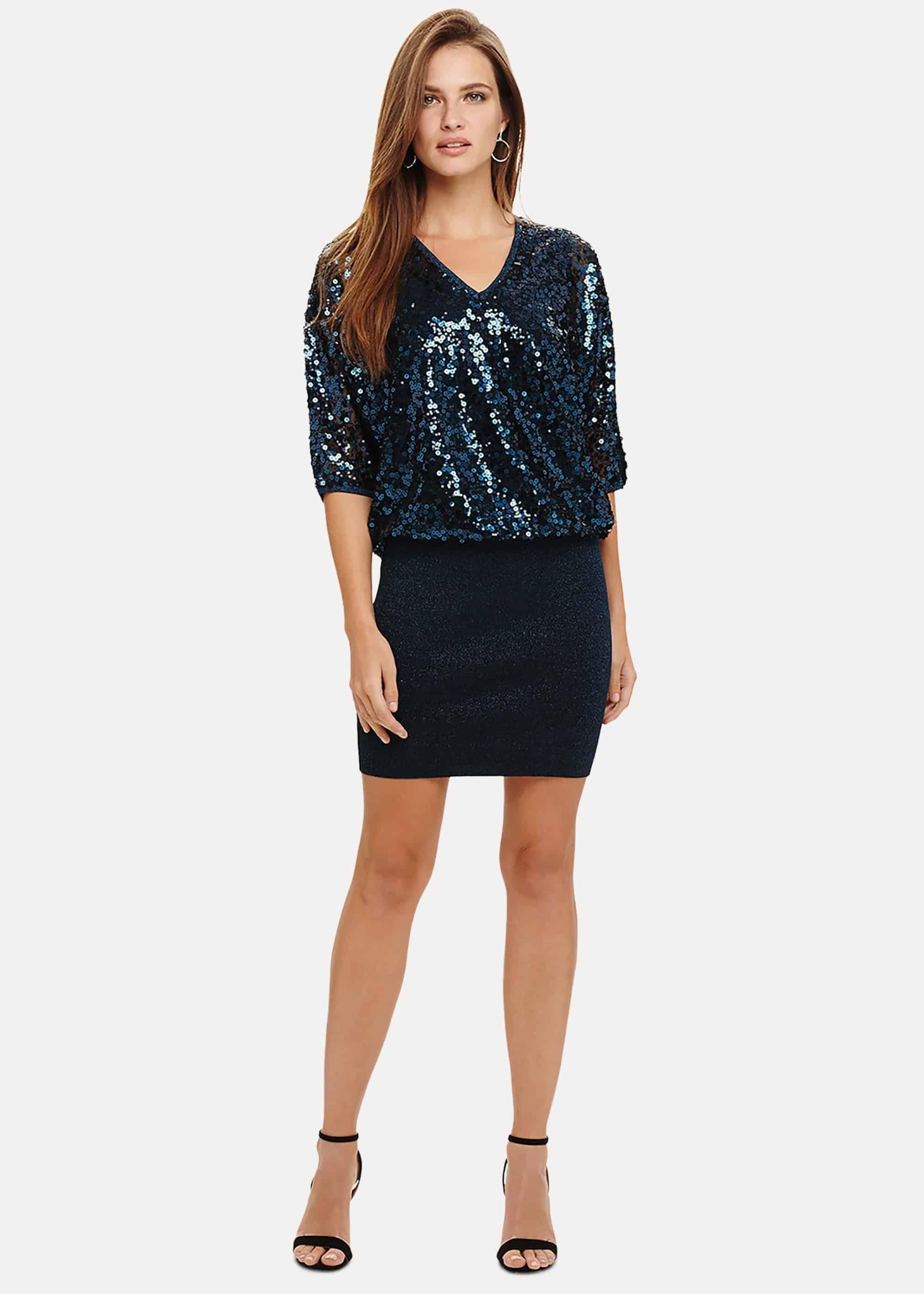 Becca Sequin Bodice Dress