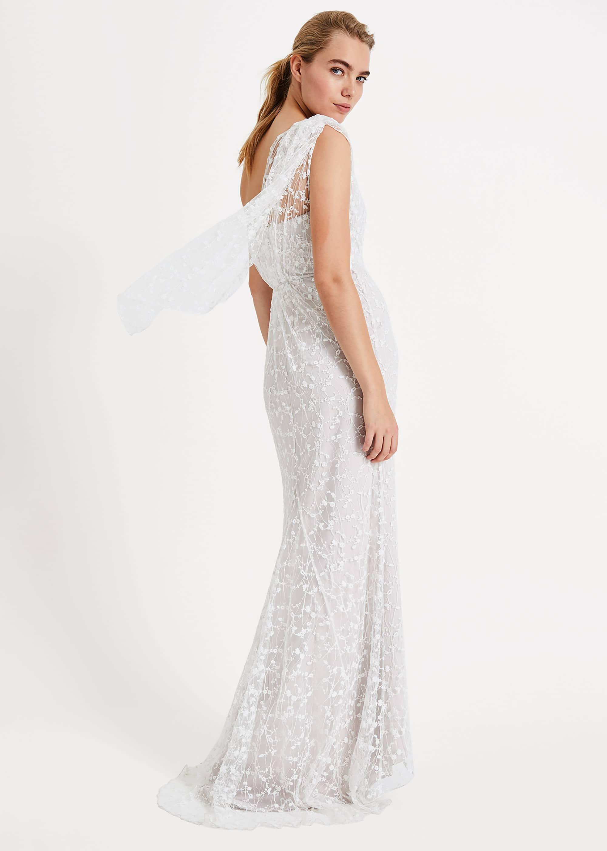 strapless open back dress Giana Lace One-Shoulder Formal Dress main image 1