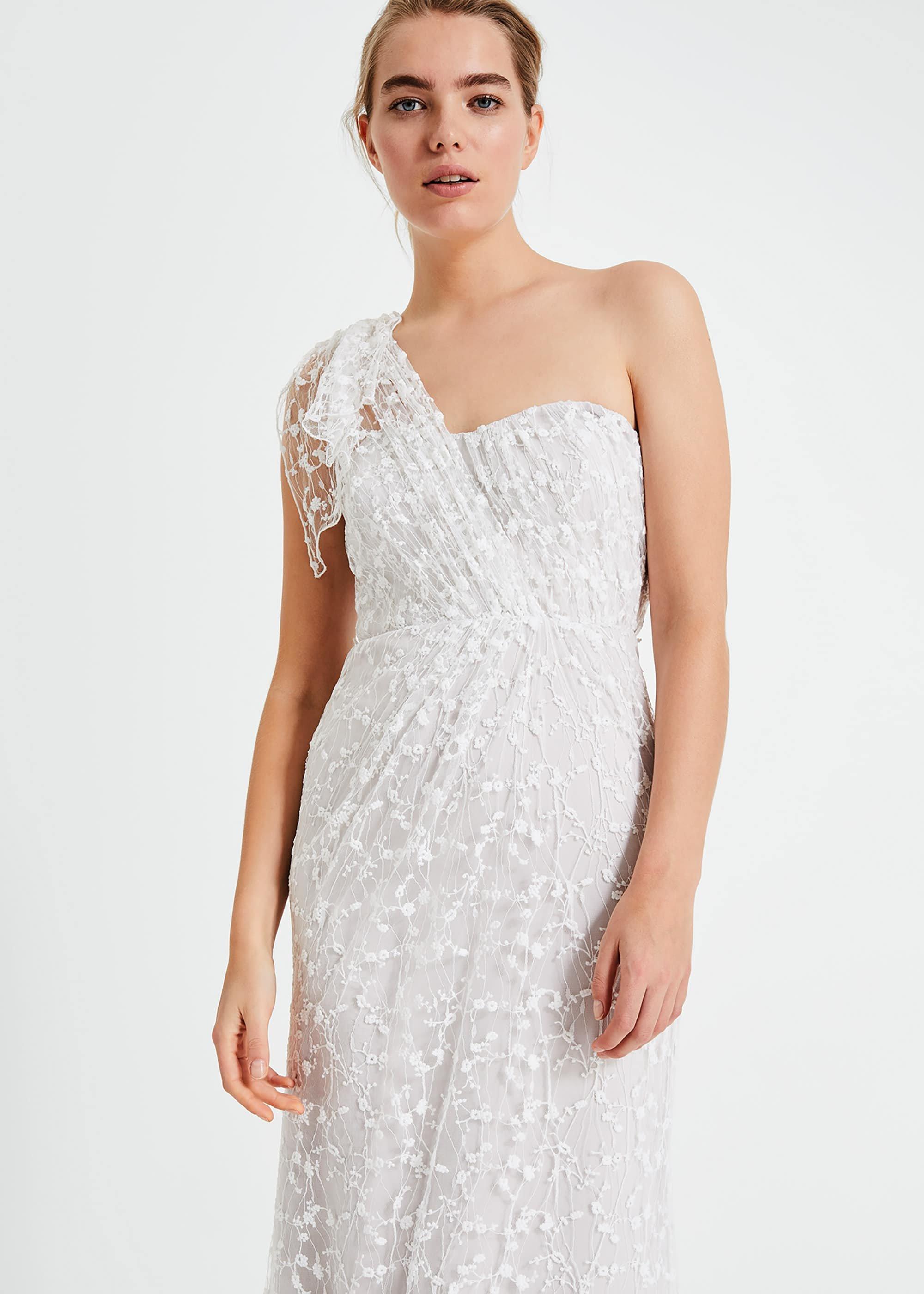 Anabel Lace One Shoulder Wedding Dress