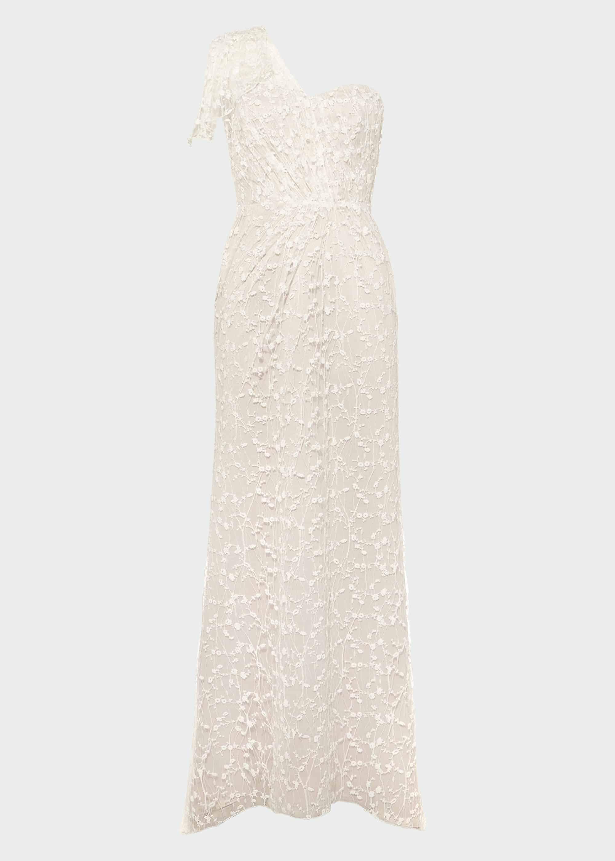 Anabel Lace One Shoulder Wedding Dress