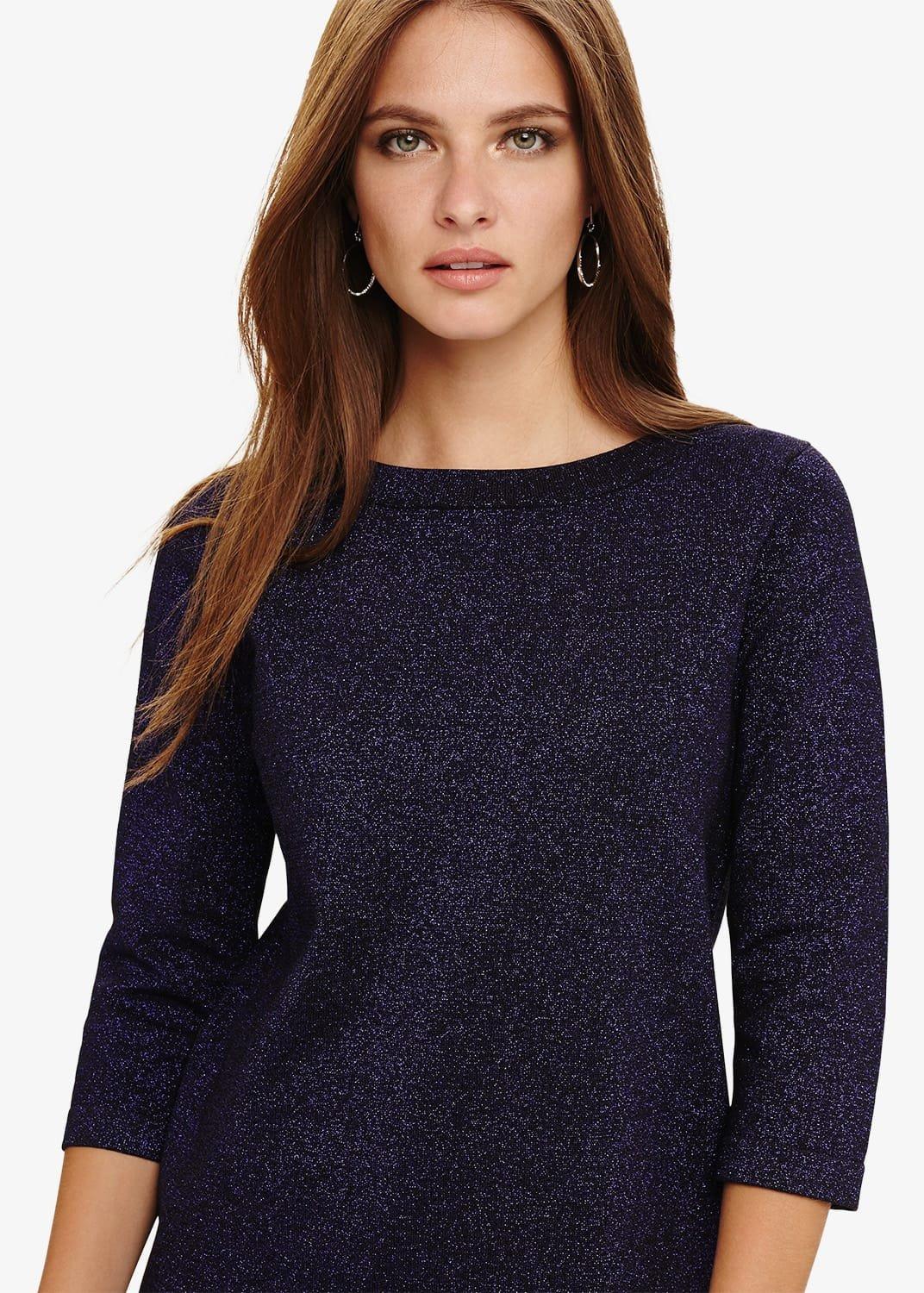 Sherri Shimmer Knitted Tunic Dress