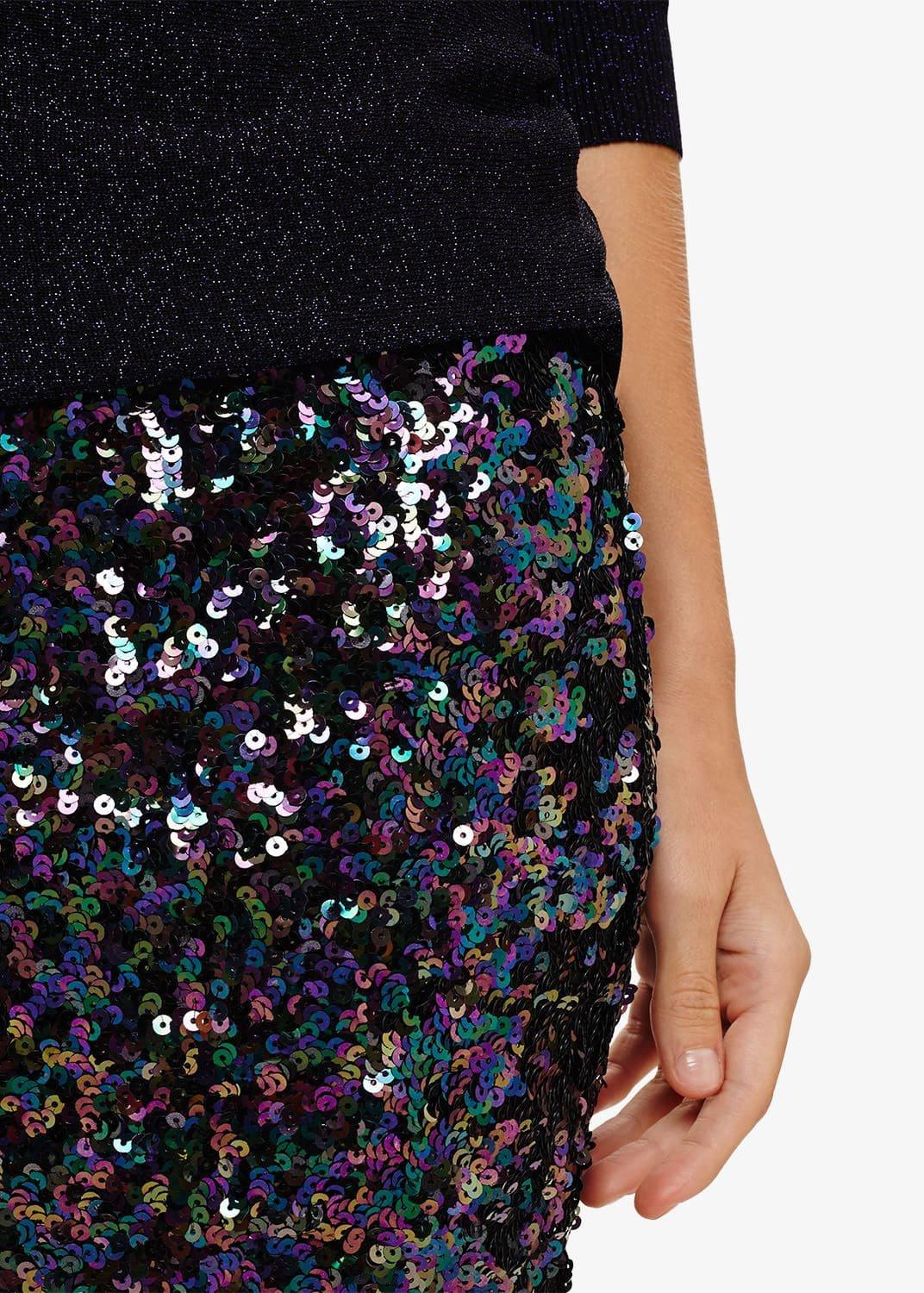Geonna Rainbow Sequin Knitted Dress