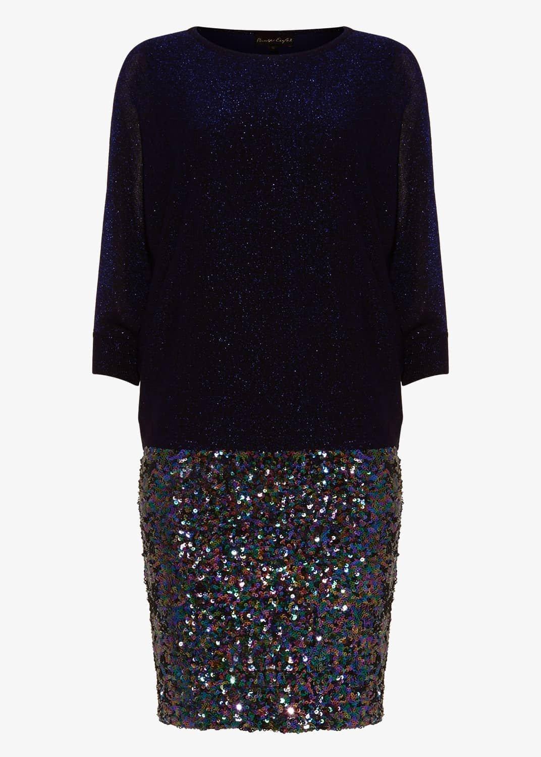Geonna Rainbow Sequin Knitted Dress