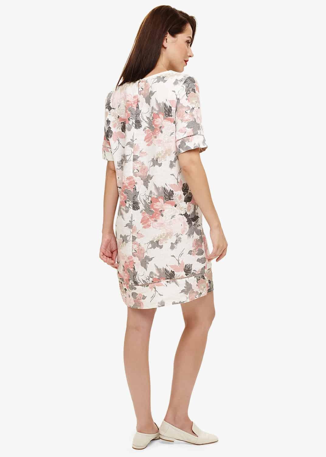Shevy Linen Print Dress