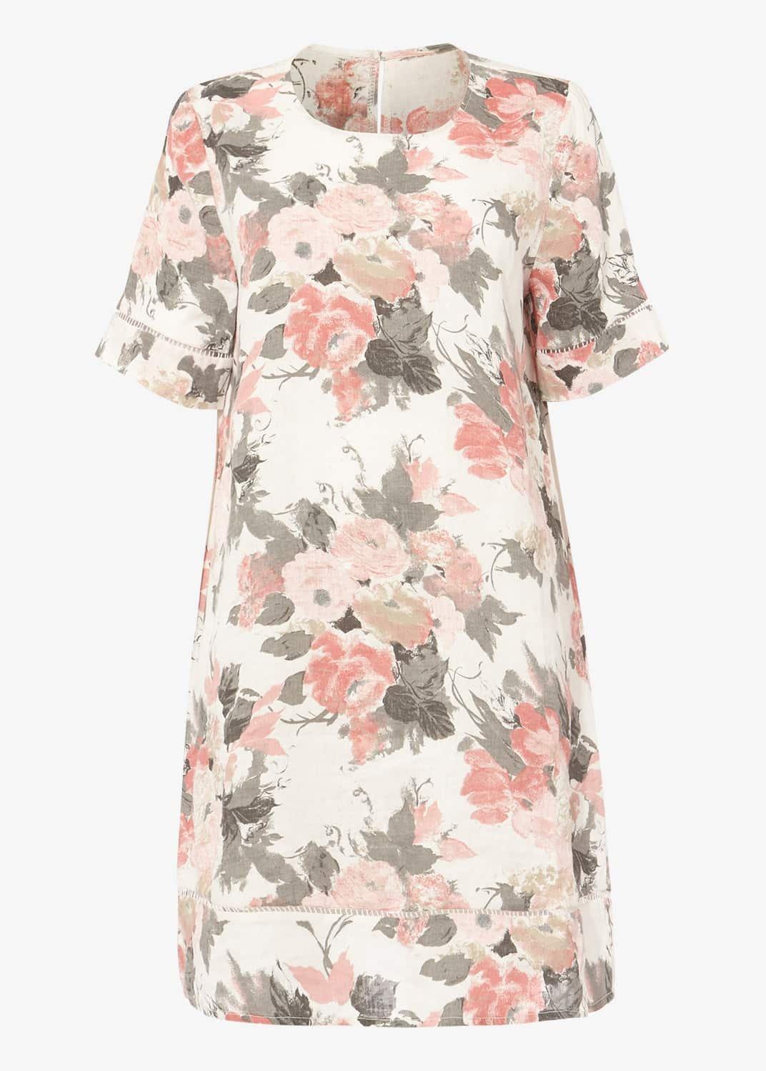 Shevy Linen Print Dress