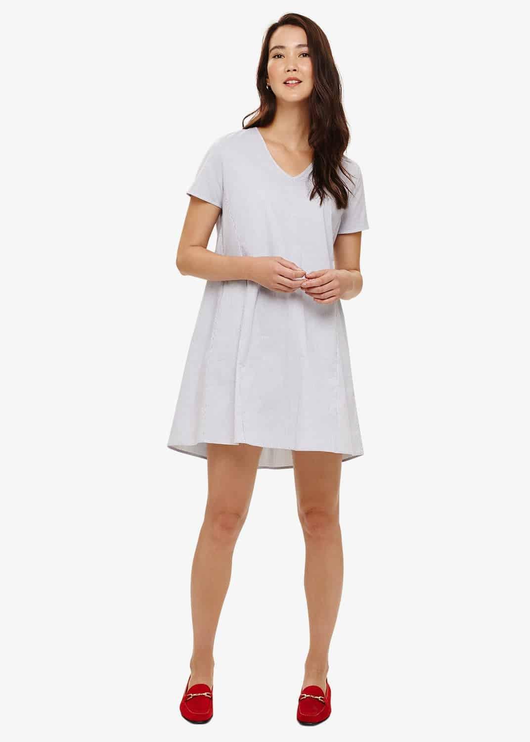 Natascia Pleat Back Tunic Dress