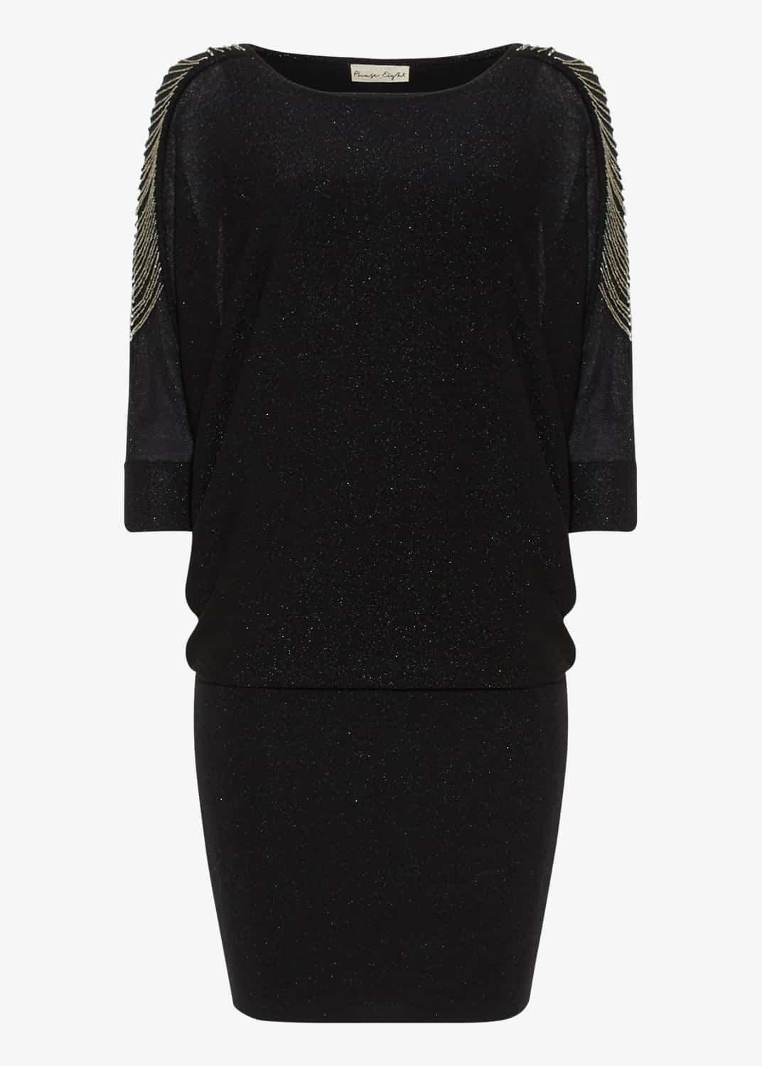 Donisha Beaded Shoulder Knit Dress