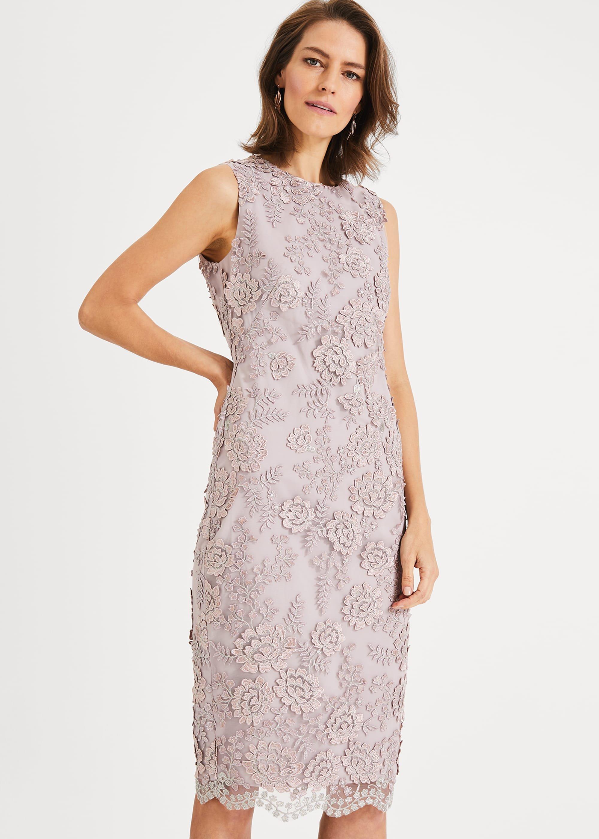 Teresa Metallic Lace Dress